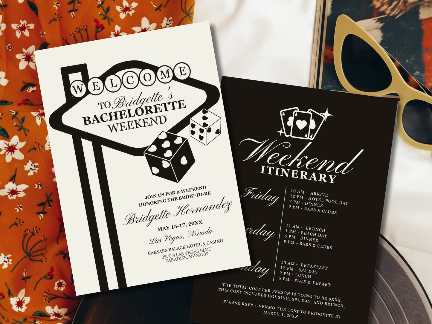 Las Vegas Bachelorette Party Itinerary Invitation Digital Template Lucky in Love Vegas Bachelorette Evite Vegas before Vows Hen Party