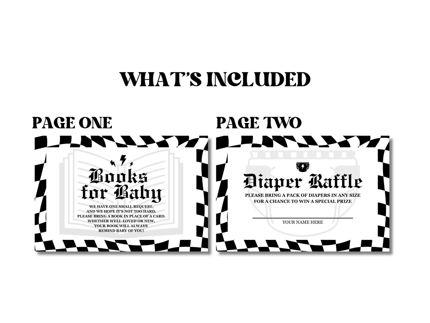 Rock Baby Shower Invitation Alternative Baby Shower Rockstar Baby Shower Diaper Raffle & Books for Baby Rock N Roll Baby Shower Template