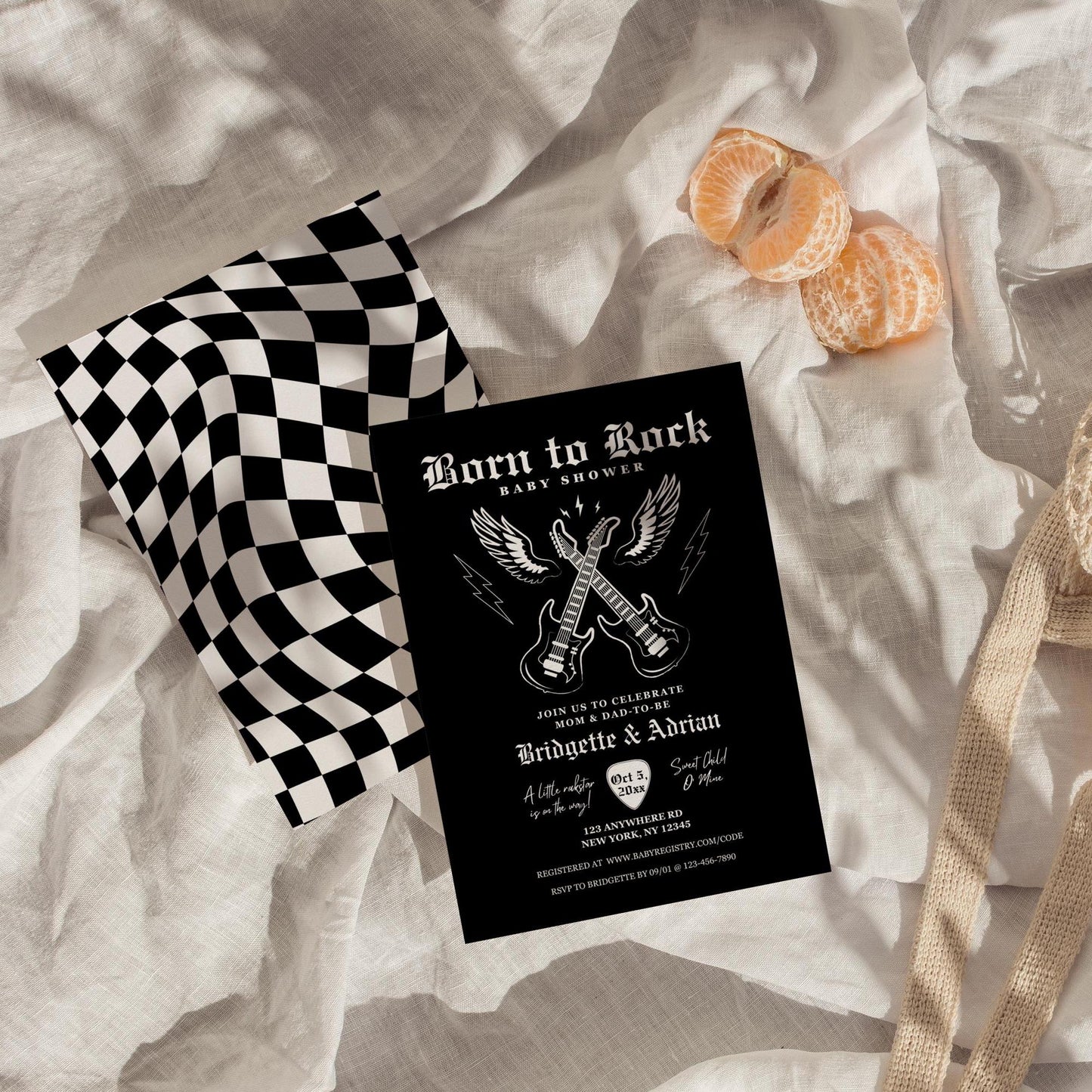 Rock Baby Shower Invitation Alternative Baby Shower Rockstar Baby Shower Diaper Raffle & Books for Baby Rock N Roll Baby Shower Template