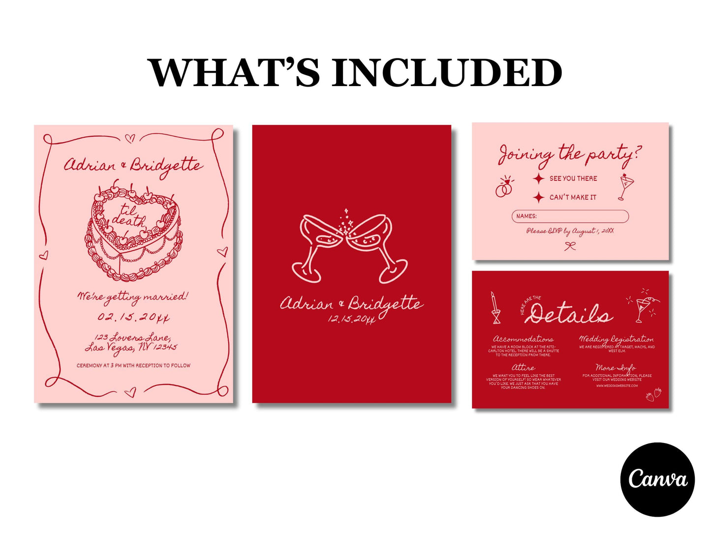 Handwritten Wedding Invite Minimal Wedding Invitation Vintage Wedding Illustration Invite Quirky Wedding Stationery Custom Wedding Til Death