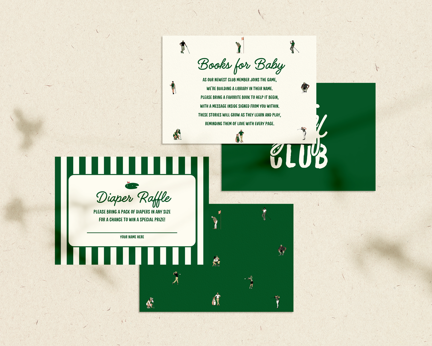 Vintage Golf Baby Shower Set Template Editable Golf Baby Shower Invitation Template Old Money Country Club Baby Shower