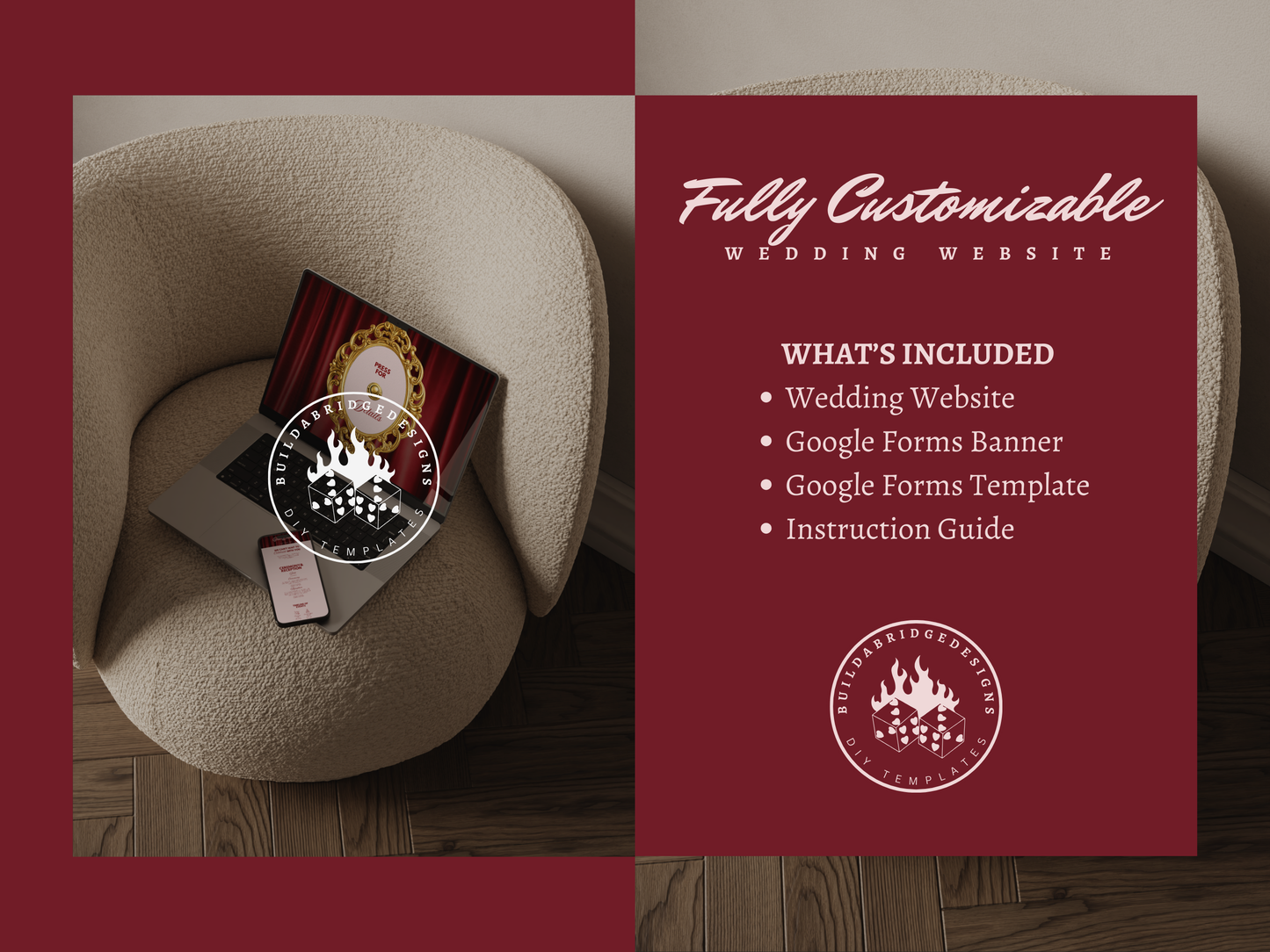 Old Money Wedding Website Template Digital Wedding Invitation RSVP Google Form Retro Vegas Wedding Canva Website Template Lucky in Love