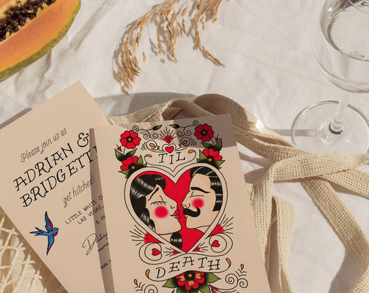 Wedding Invitation Traditional Tattoo