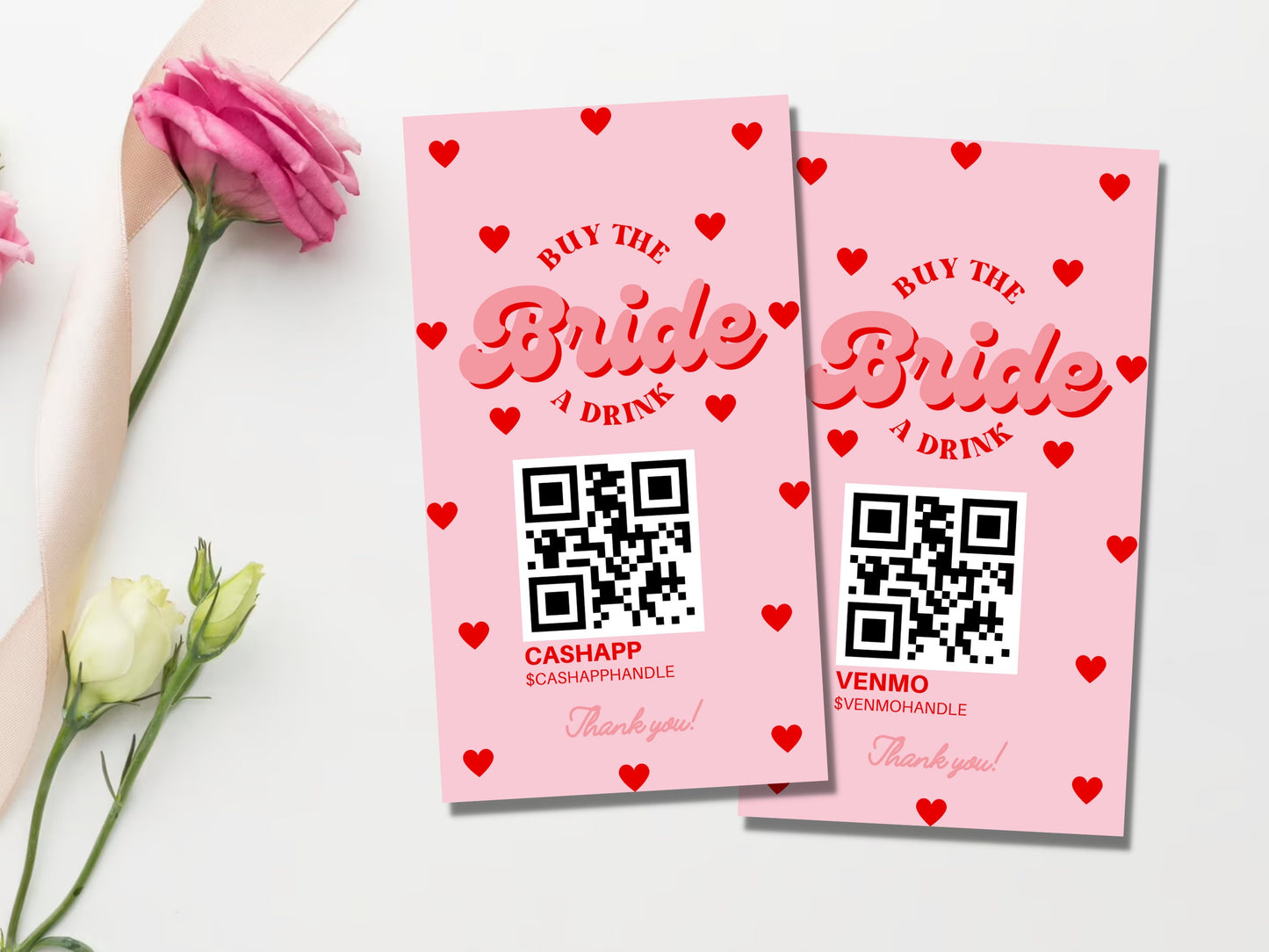 Buy the Bride a Drink Instagram Story Template Retro Bachelorette Venmo Story Cash App Story QR Code Custom Party QR Code