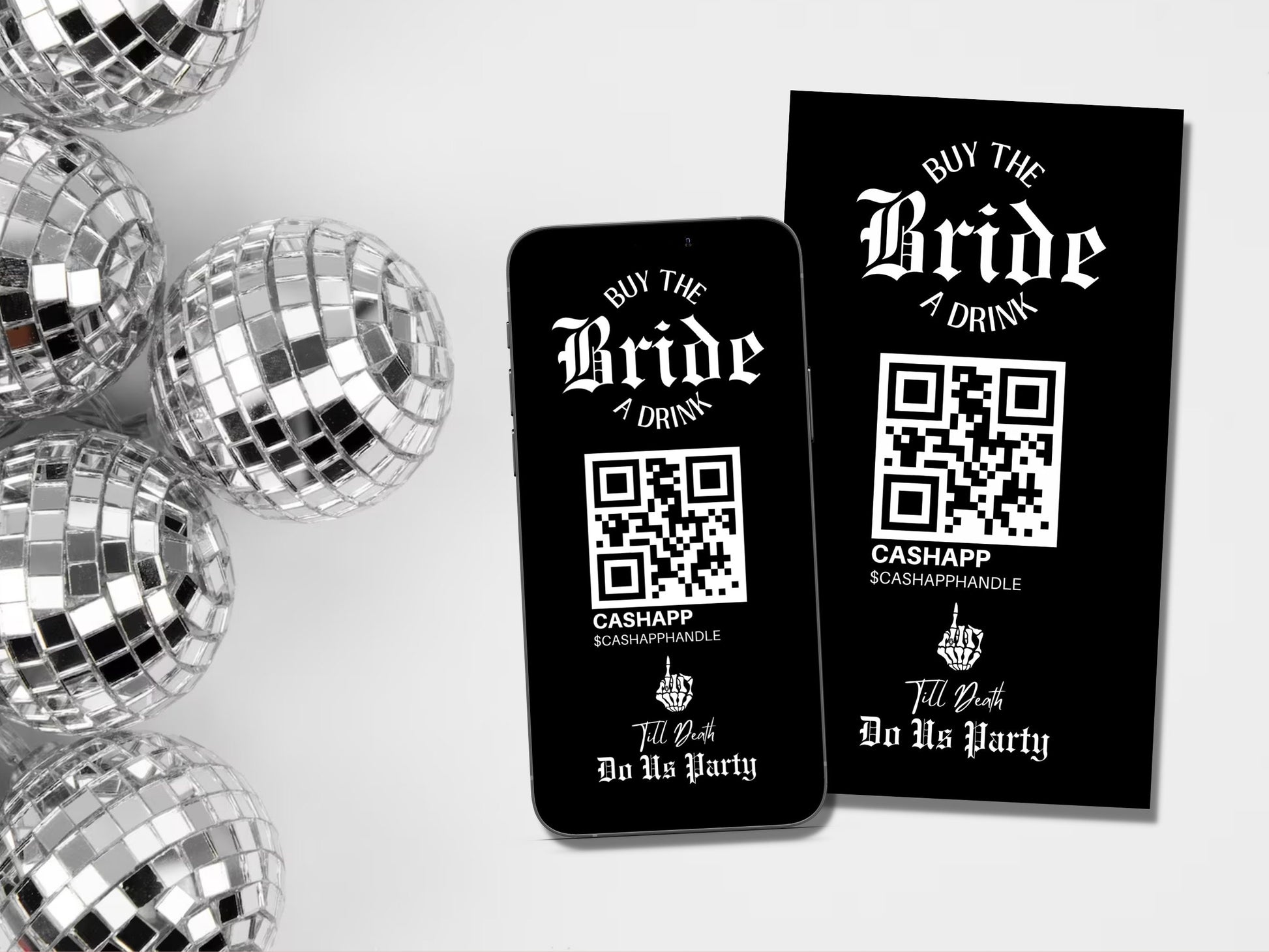 Buy the Bride a Drink Story Template Bachelorette Venmo Story Cash App Story QR Code Custom Party QR Code Till Death Bachelorette Party