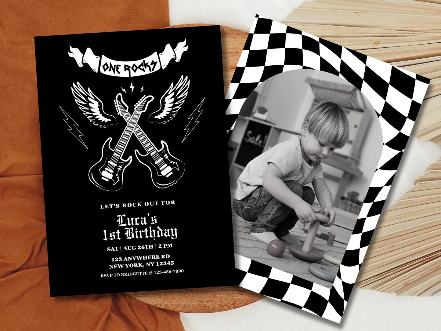 Rock N Roll First Birthday Invitation Another One Bites the Dust Birthday Invitation Rock First Birthday Invite Alternative First Birthday