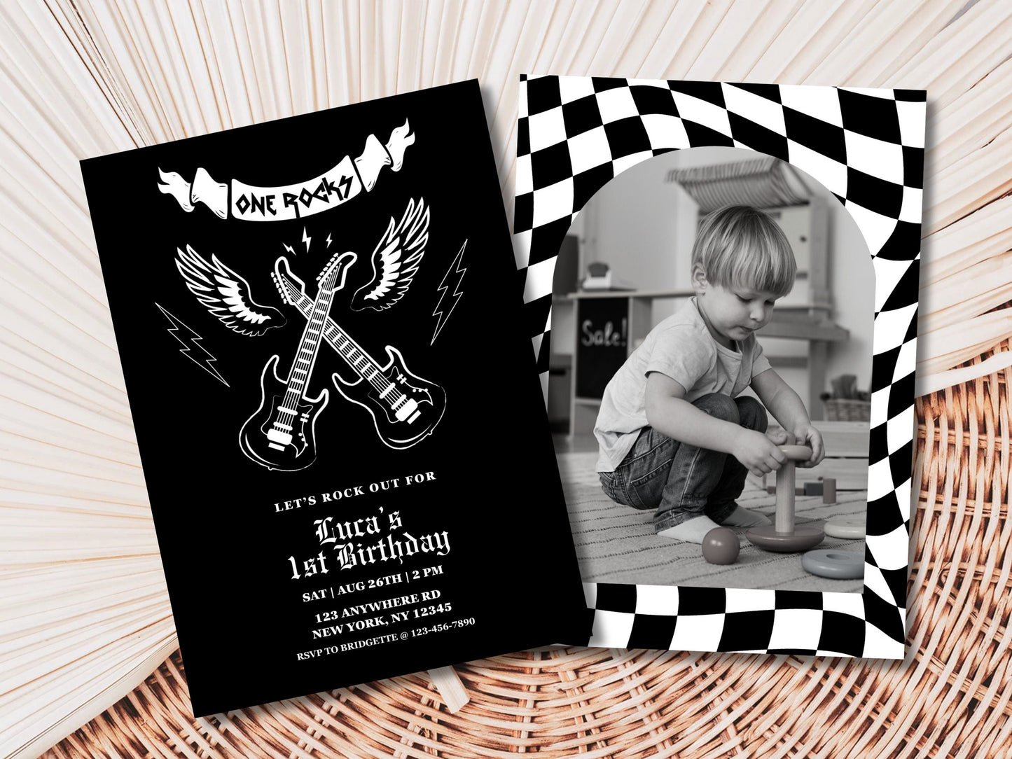 Rock N Roll First Birthday Invitation Another One Bites the Dust Birthday Invitation Rock First Birthday Invite Alternative First Birthday