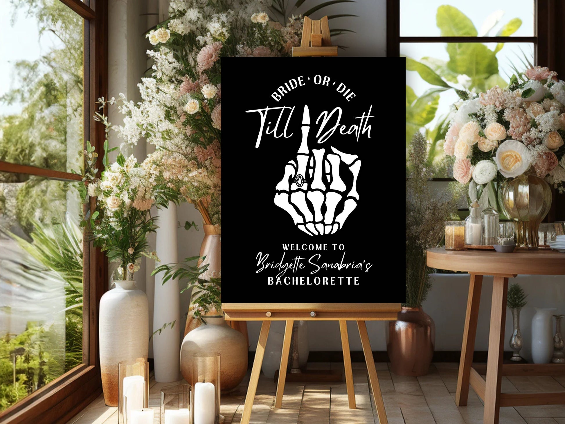 Bride or Die Bachelorette Itinerary Template Punk Gothic Bachelorette Invitation Itinerary Mobile Invitation Editable Template Til Death