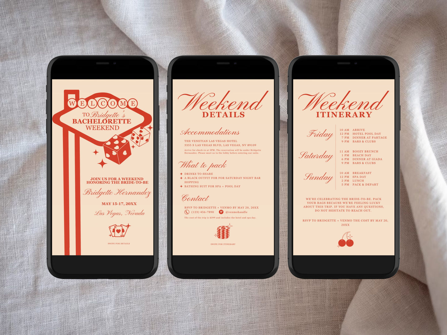 Las Vegas Bachelorette Weekend Itinerary Template Lucky in Love Mobile Bachelorette Invitation Vintage Hen Party Retro Vegas Before the Veil