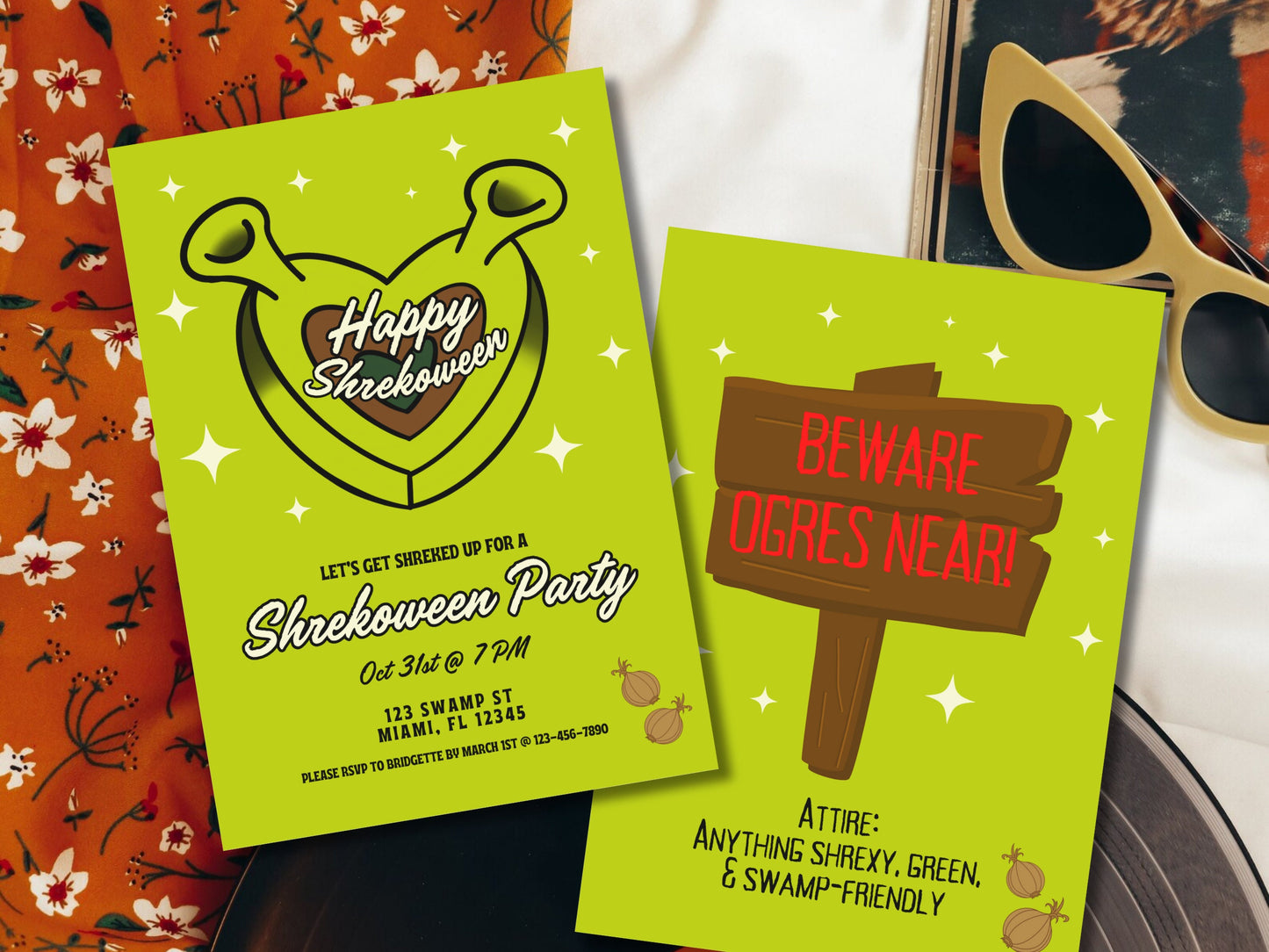 Shrekoween Party Invitation Template Funny Halloween Invite Get Out Of My Swamp Digital Halloween Party Invite Template Get in My Swamp