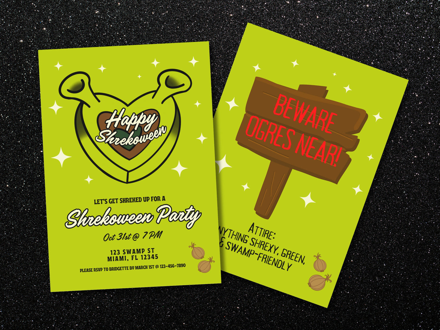 Shrekoween Party Invitation Template Funny Halloween Invite Get Out Of My Swamp Digital Halloween Party Invite Template Get in My Swamp