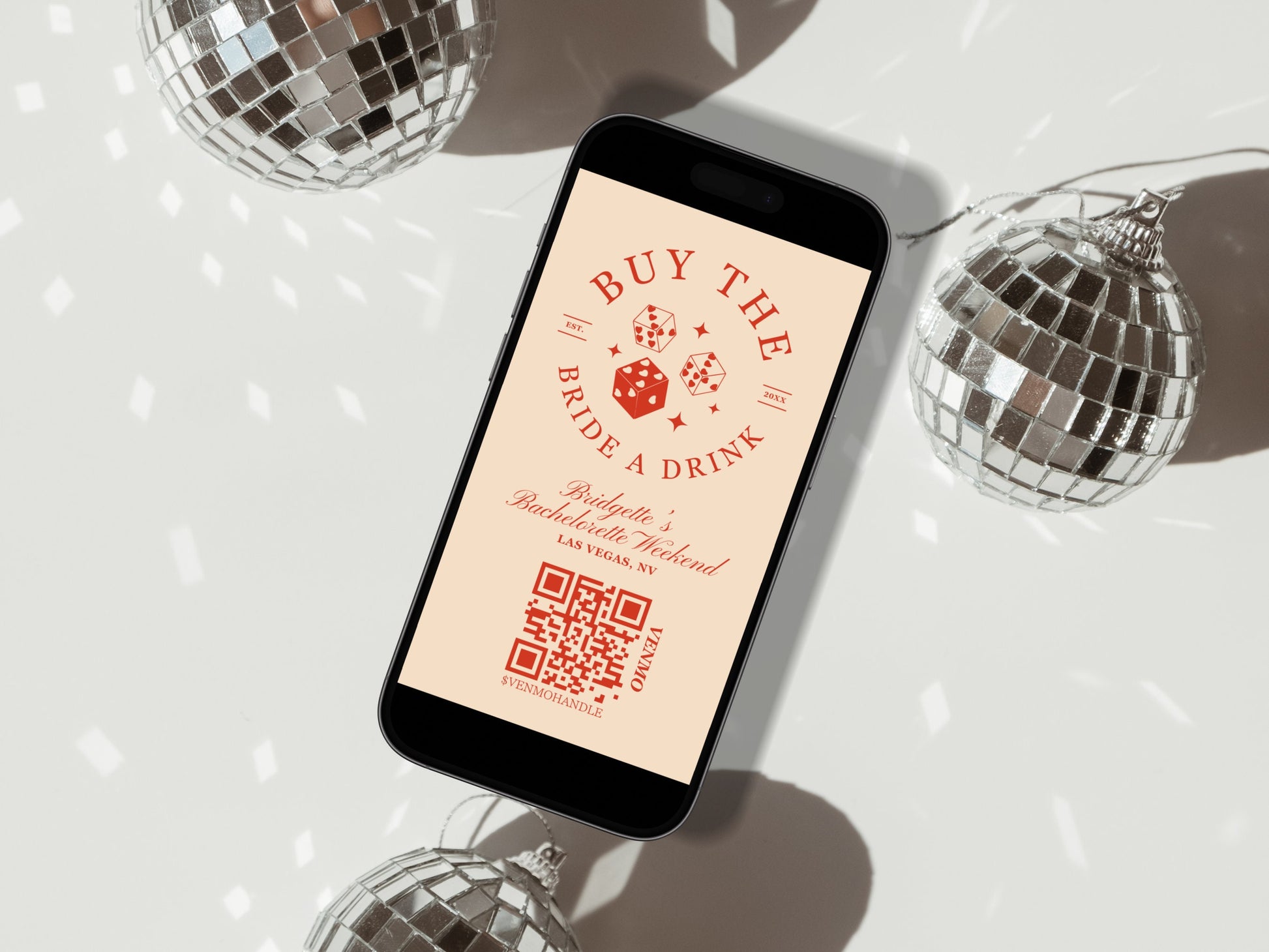 Buy the Bride a Drink Story Template Custom Bachelorette Venmo Cash App QR Code Custom Party QR Code Las Vegas Bachelorette Party Instagram