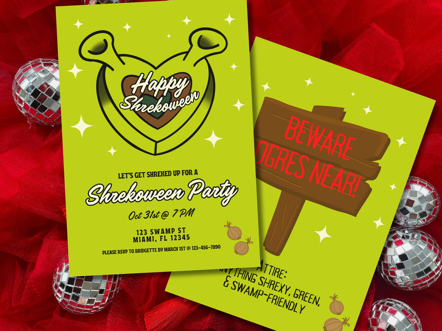 Shrekoween Party Invitation Template Funny Halloween Invite Get Out Of My Swamp Digital Halloween Party Invite Template Get in My Swamp