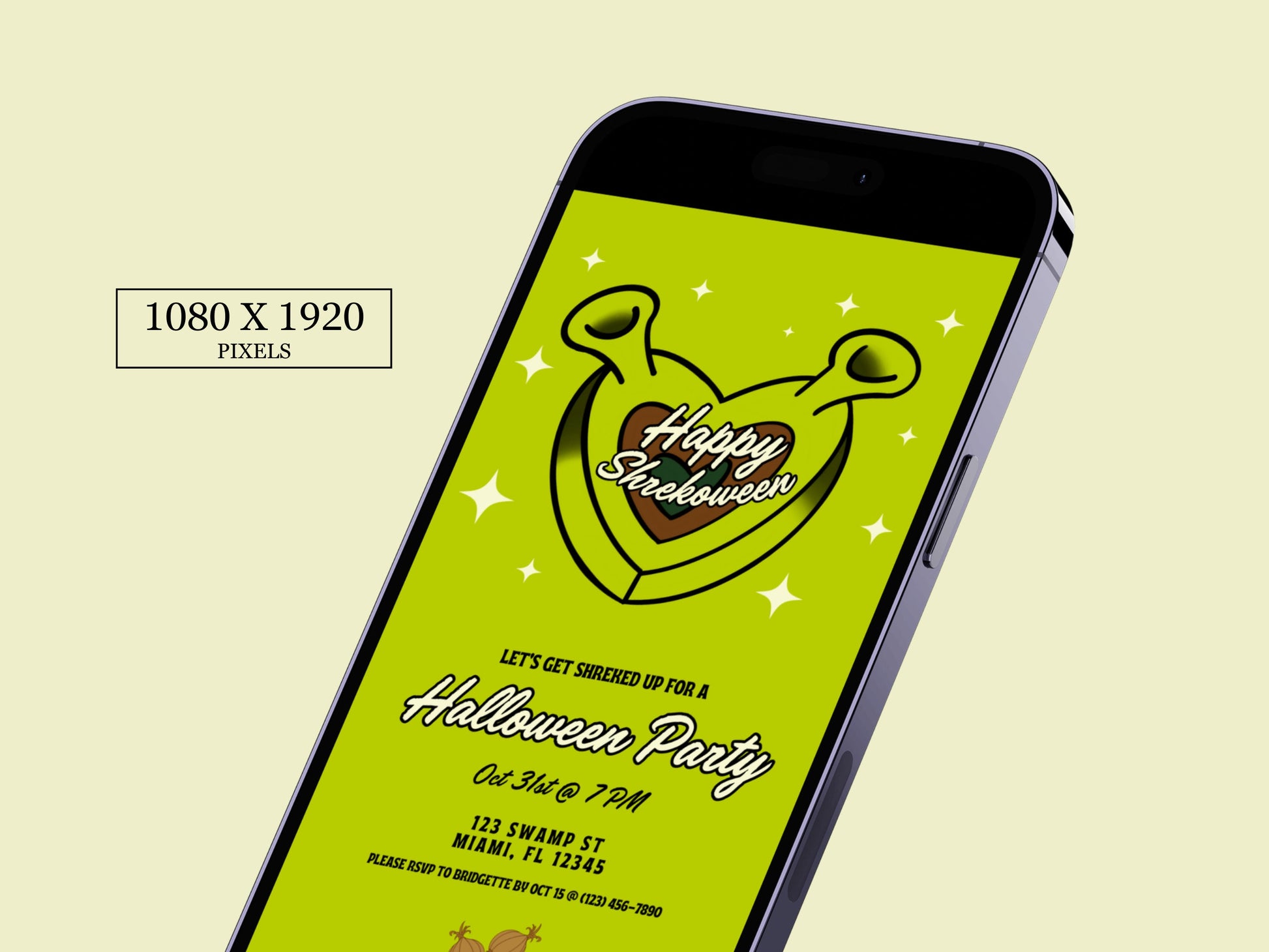 Shrekoween Party Invitation Template Halloween Birthday Party Invite Funny Halloween Party Invite Custom Canva Editable Video Evite Download