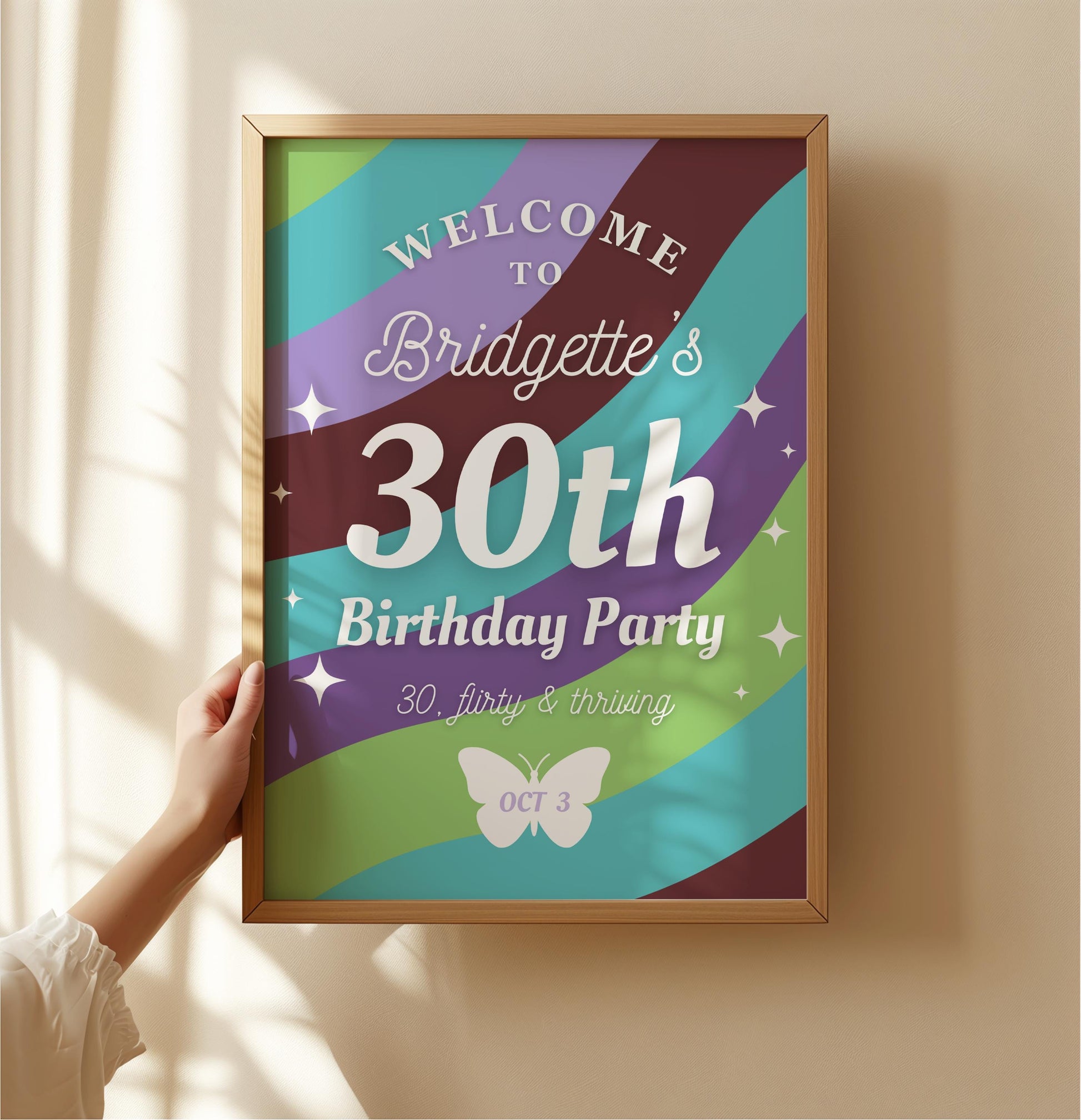 13 Going on 30 Birthday Welcome Sign Thirty Flirty & Thriving Welcome Sign 30th Birthday Party Welcome Sign Printable Sign Digital Download