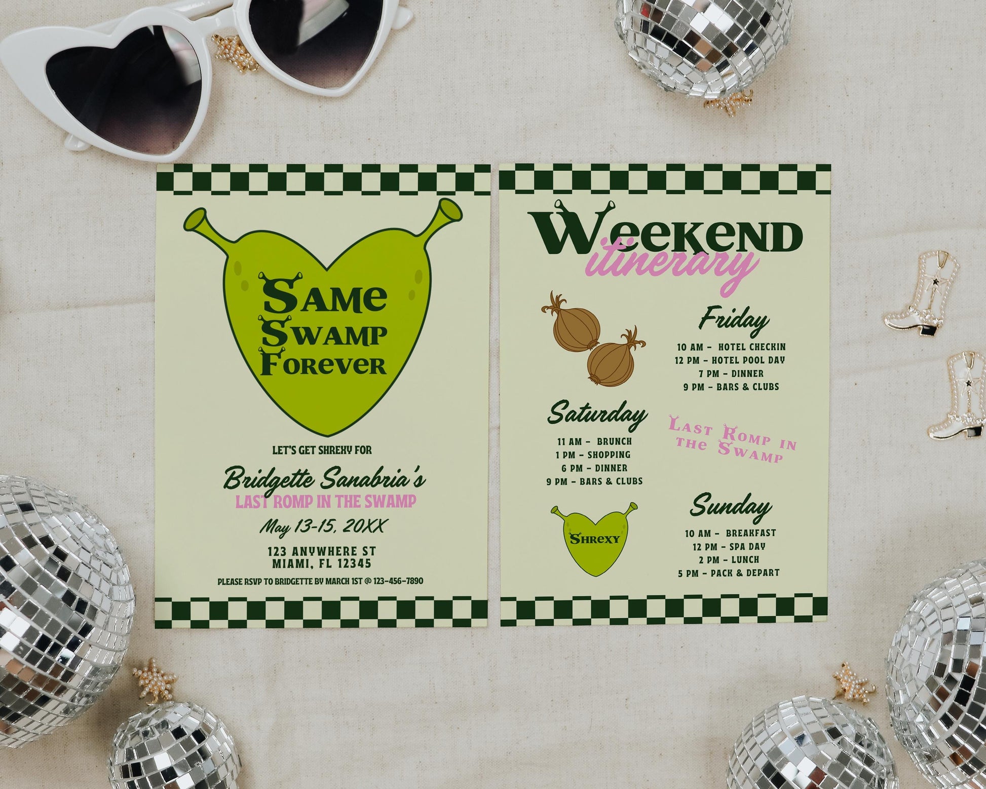 Last Romp in the Swamp Bachelorette Invite Same Swamp Forever Bachelorette Party Digital Invite Shrexy Bachelorette Funny Ogre Bach Party
