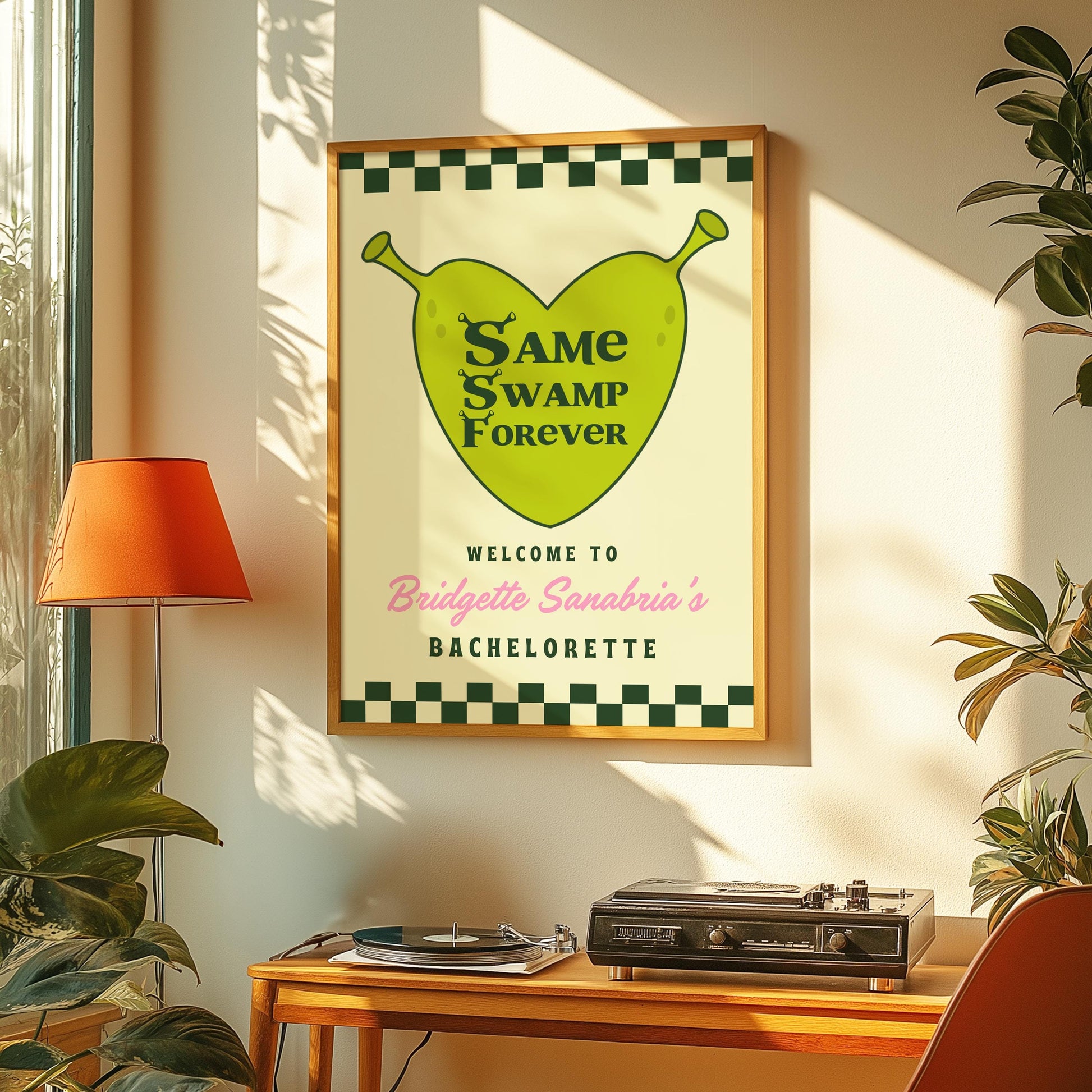 Same Swamp Forever Bachelorette Welcome Sign Last Romp in the Swamp Bachelorette Party Welcome Sign Shrexy Bachelorette Funny Ogre Party