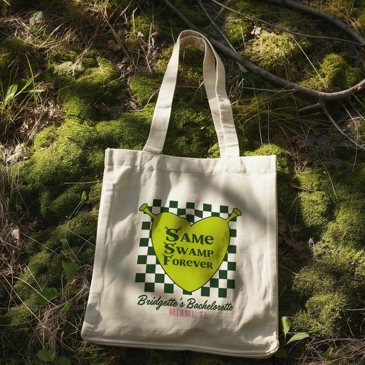 Same Swamp Forever Bachelorette Canvas Tote Bag Custom Bachelorette Gift Bridesmaid Gift Tote Bag Last Romp in the Swamp Bachelorette Party