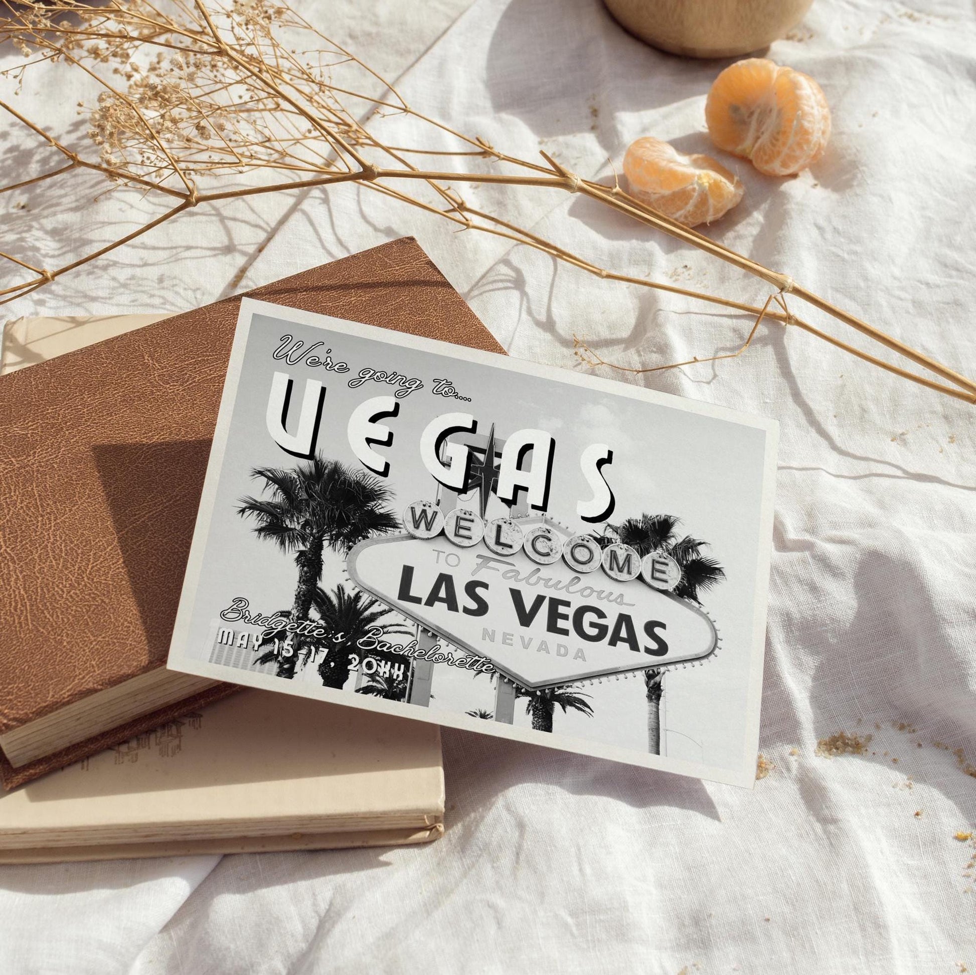 VEGAS BACHELORETTE INVITE Vintage Vegas Postcard Bachelorette Invite Las Vegas Bachelorette Vintage Postcard Template Lucky in Love Bach