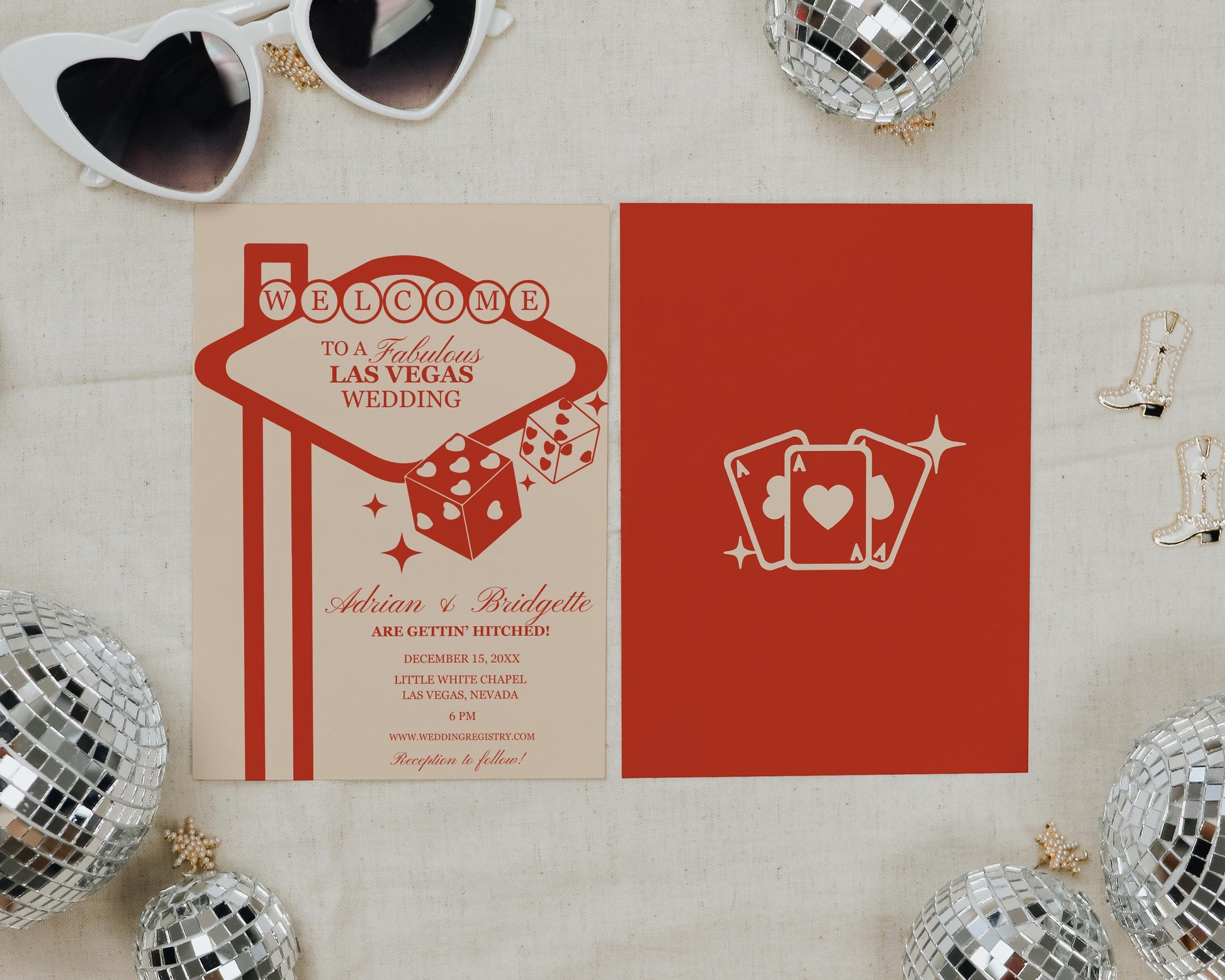 Las Vegas Wedding Invitation Lucky in Love Wedding Invite Playing Cards Wedding Invitation Template Vintage Wedding Stationery Template