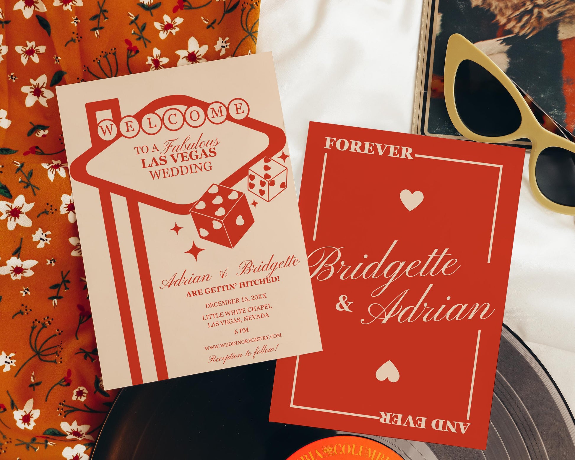 Las Vegas Wedding Invitation Lucky in Love Wedding Invite Playing Cards Wedding Invitation Template Vintage Wedding Stationery Perfect Match