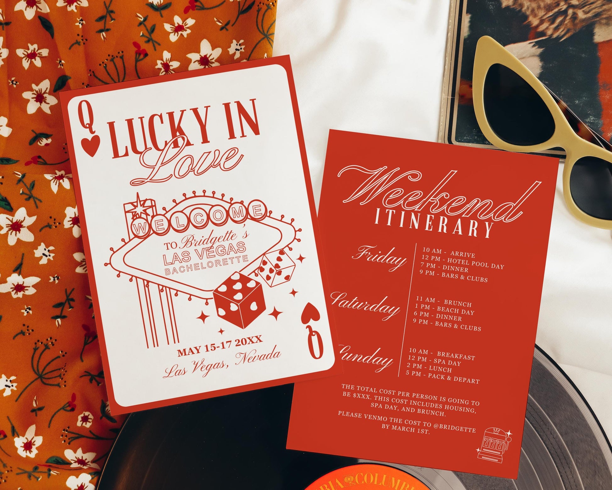 Lucky in Love Bachelorette Invitation Las Vegas Bachelorette Invite Playing Cards Bach Invitation Template Vintage Vegas Bachelorette Party