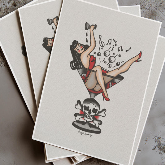 Pin Up Sailor Tattoo Old School Traditional Tattoo Flash Art Digital Art Print Old School Tattoo Flash Design