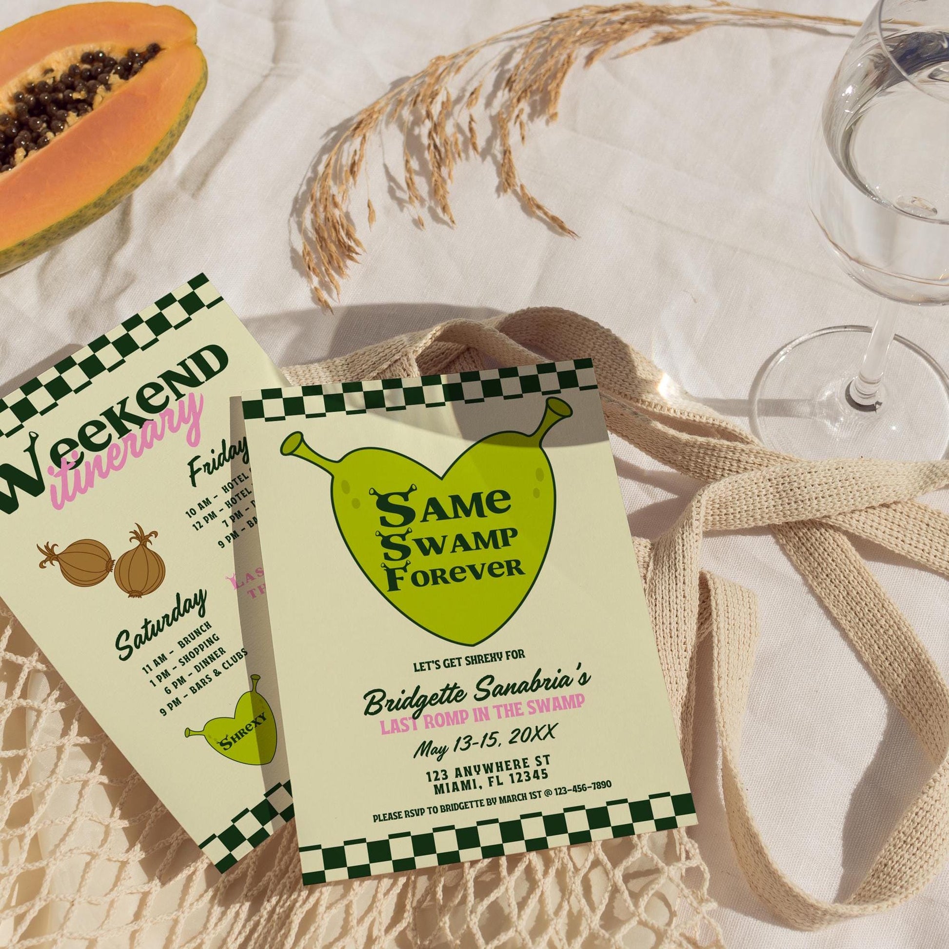 Last Romp in the Swamp Bachelorette Invite Same Swamp Forever Bachelorette Party Digital Invite Shrexy Bachelorette Funny Ogre Bach Party