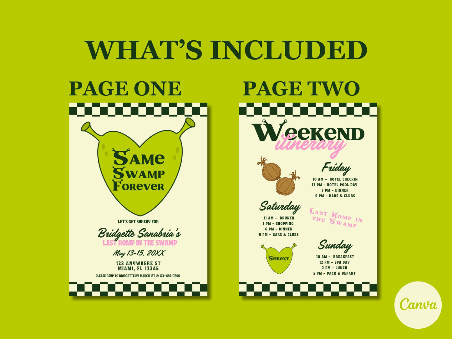 Last Romp in the Swamp Bachelorette Invite Same Swamp Forever Bachelorette Party Digital Invite Shrexy Bachelorette Funny Ogre Bach Party