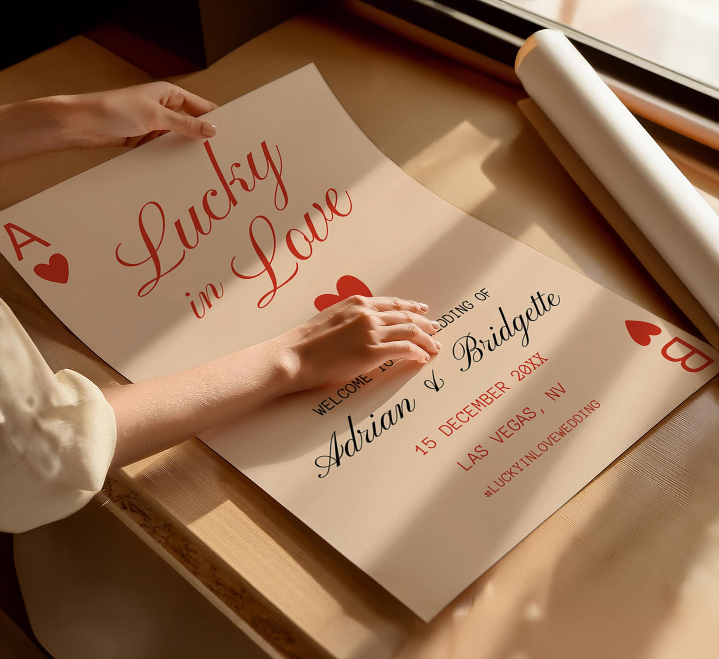 Lucky in Love Editable Wedding Welcome Sign Template Casino Wedding Viva Las Vegas Wedding Fun Vintage Wedding Welcome Sign Instant Download