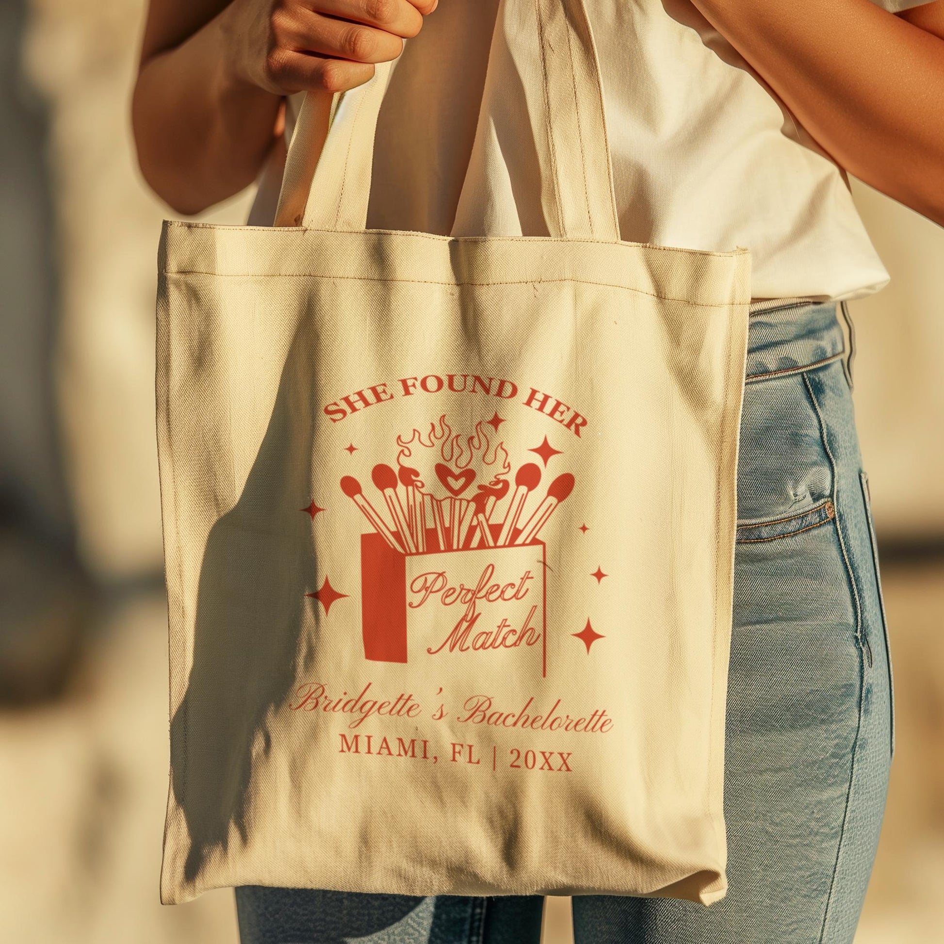 Perfect Match Bachelorette Canvas Tote Bag Custom Bachelorette Tote Bag Bridesmaid Gift Personalized Tote Bag Bachelorette Party Gift Tote