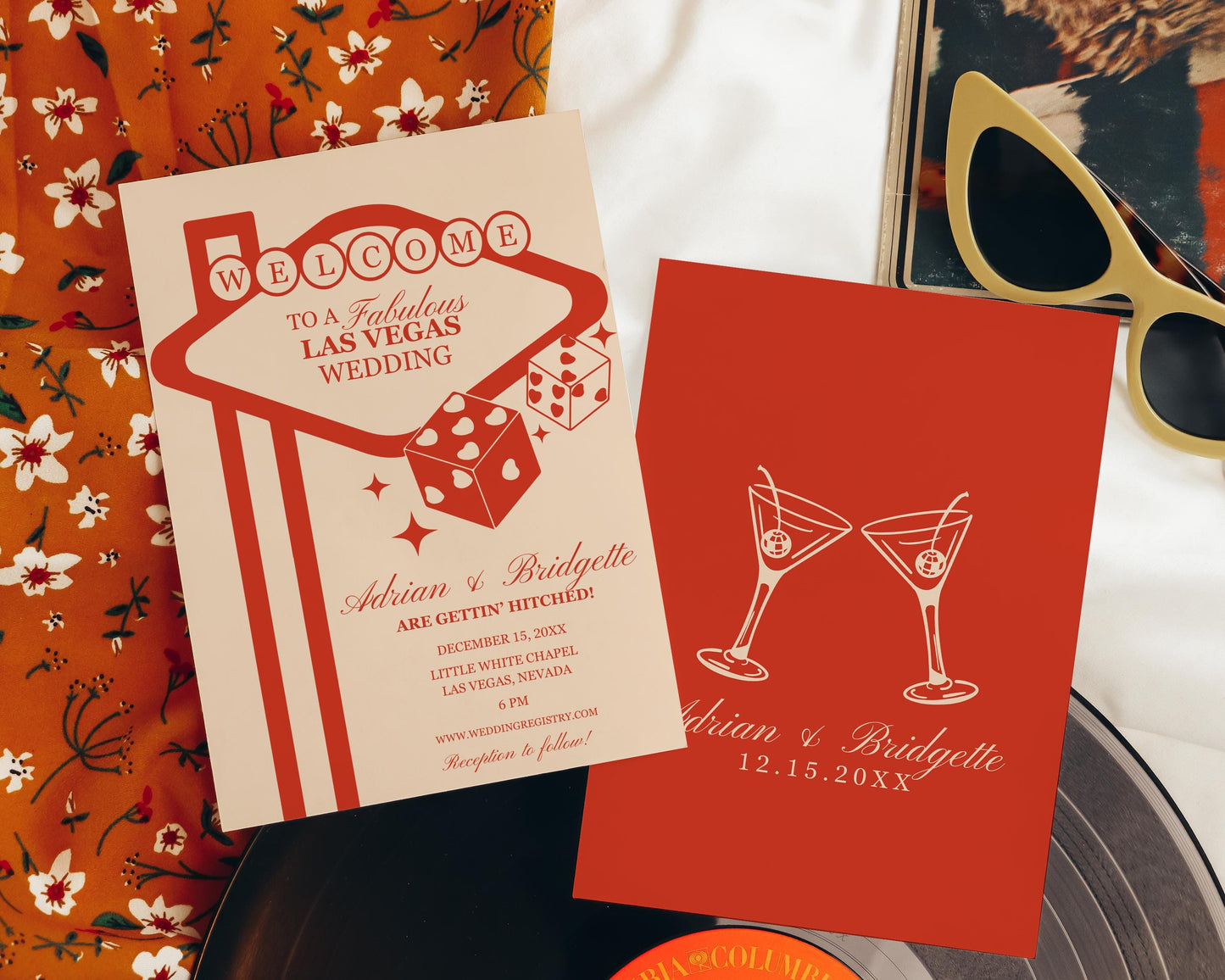 Las Vegas Wedding Invitation Lucky in Love Wedding Invite Playing Cards Wedding Invitation Template Vintage Wedding Stationery Perfect Match