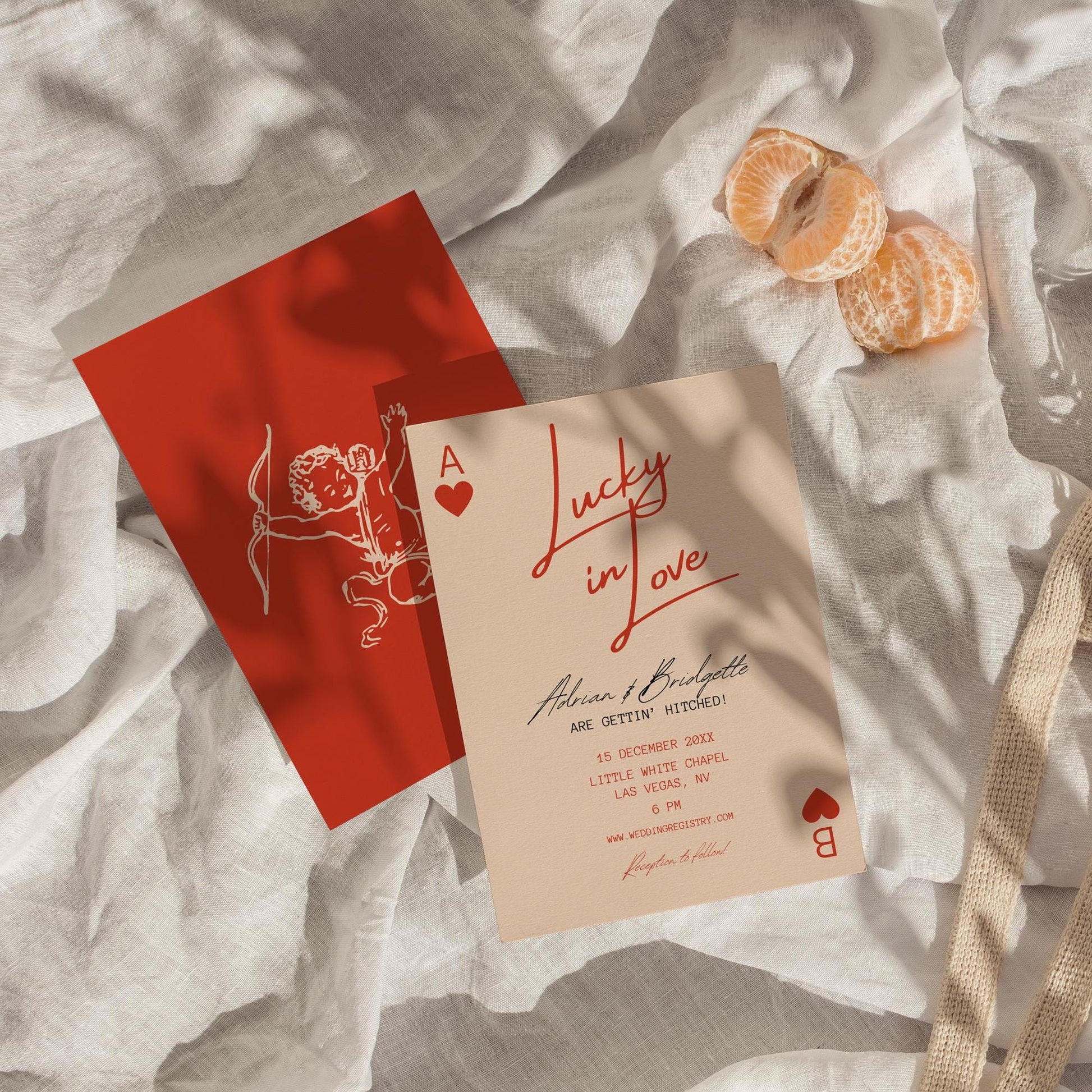 Lucky in Love Wedding Invitation Vegas Wedding Stationery Playing Cards Wedding Invitation Template Vintage Wedding Stationery Perfect Match