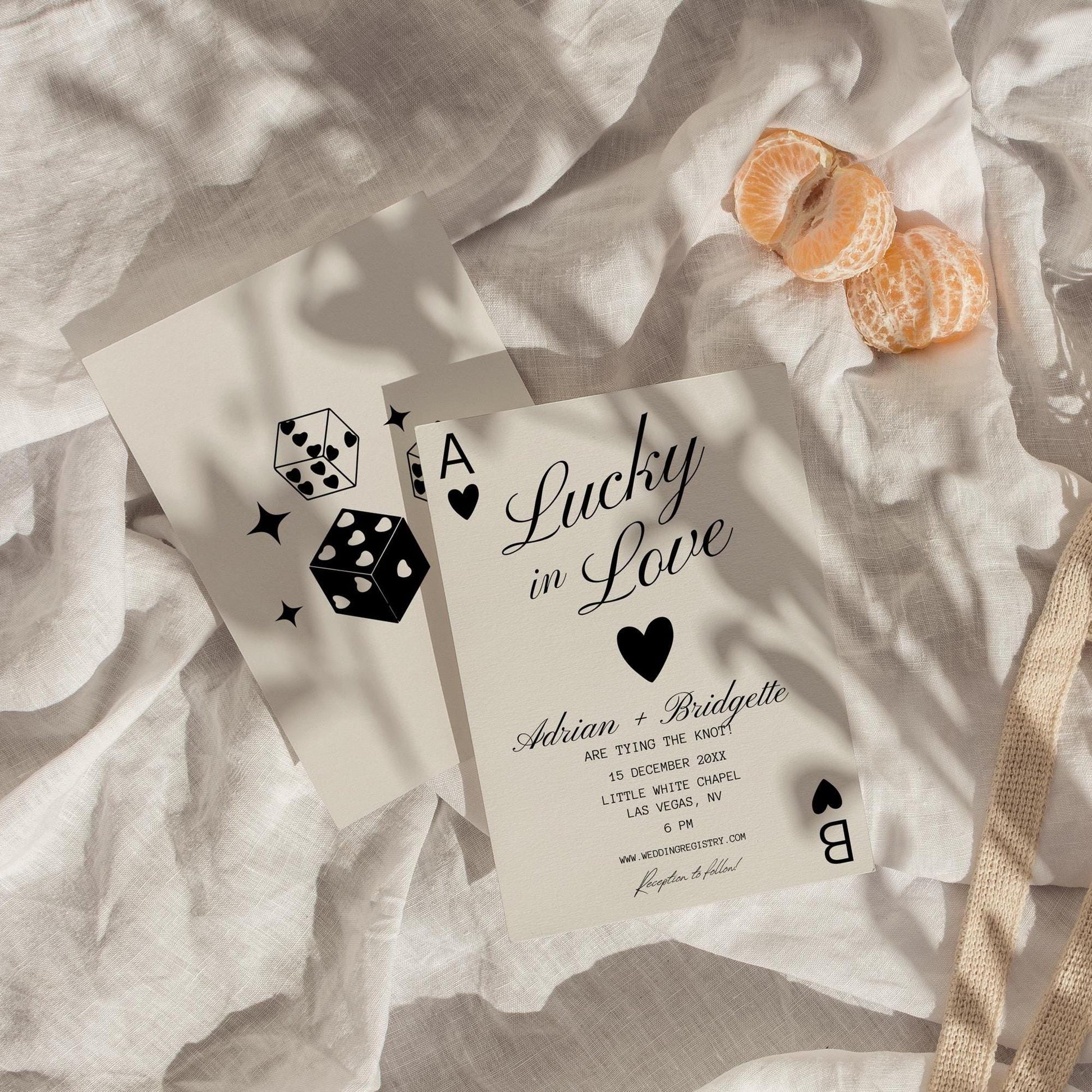 Lucky in Love Wedding Invitation Las Vegas Wedding Invite Playing Cards Wedding Invitation Template Vintage Wedding Stationery Perfect Match