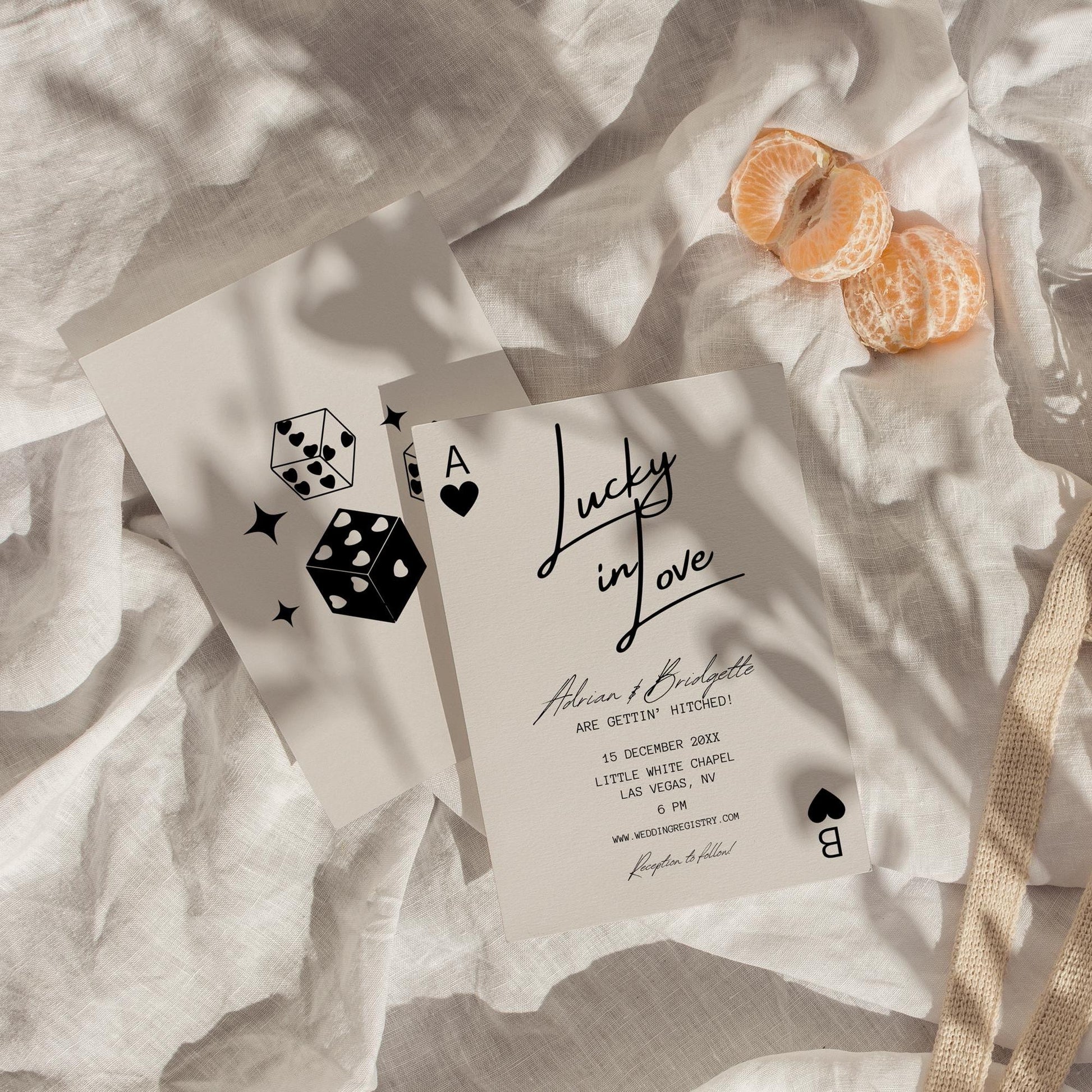 Las Vegas Wedding Invitation Lucky in Love Wedding Invite Playing Cards Wedding Invitation Template Vintage Wedding Stationery Perfect Match