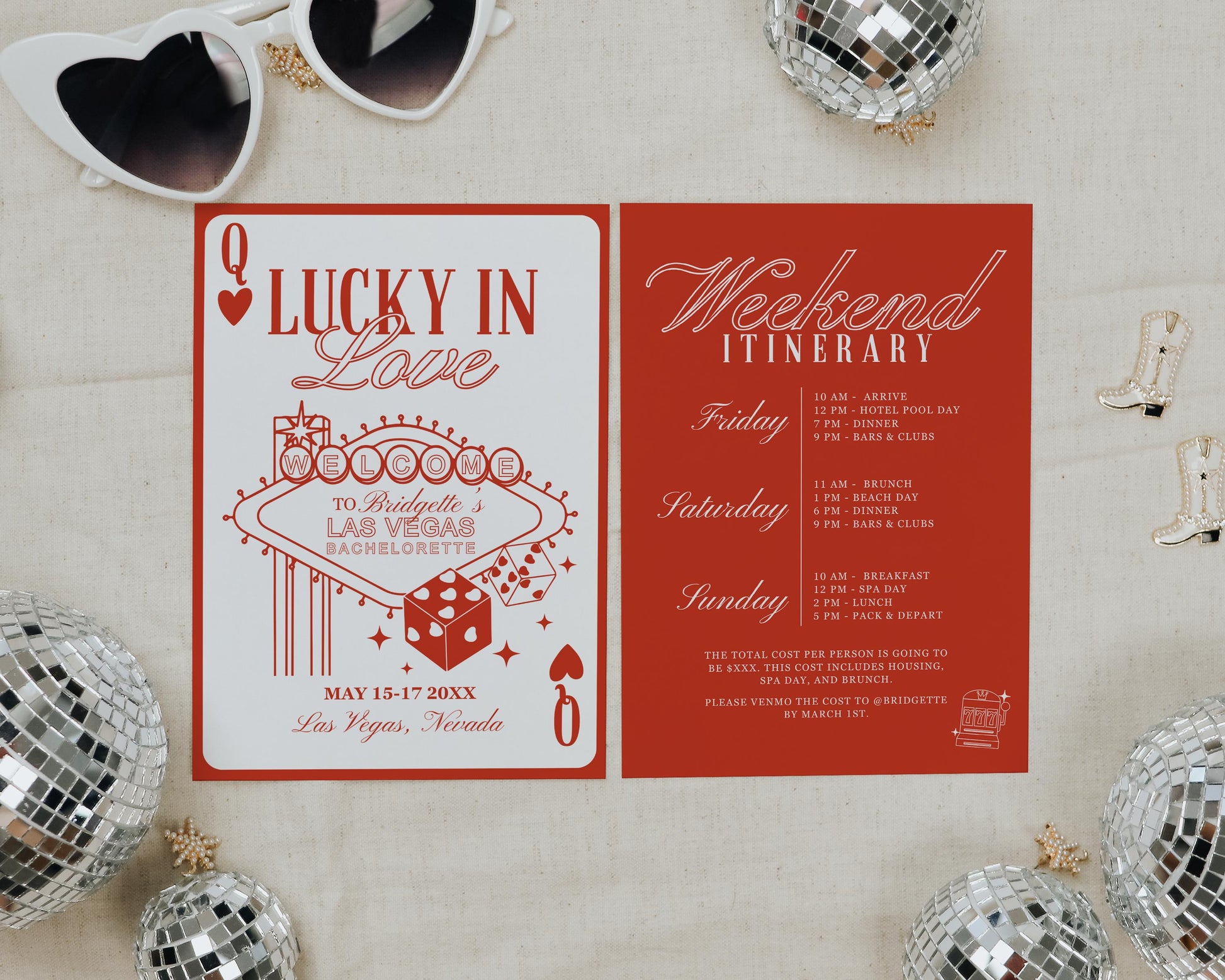 Lucky in Love Bachelorette Invitation Las Vegas Bachelorette Invite Playing Cards Bach Invitation Template Vintage Vegas Bachelorette Party