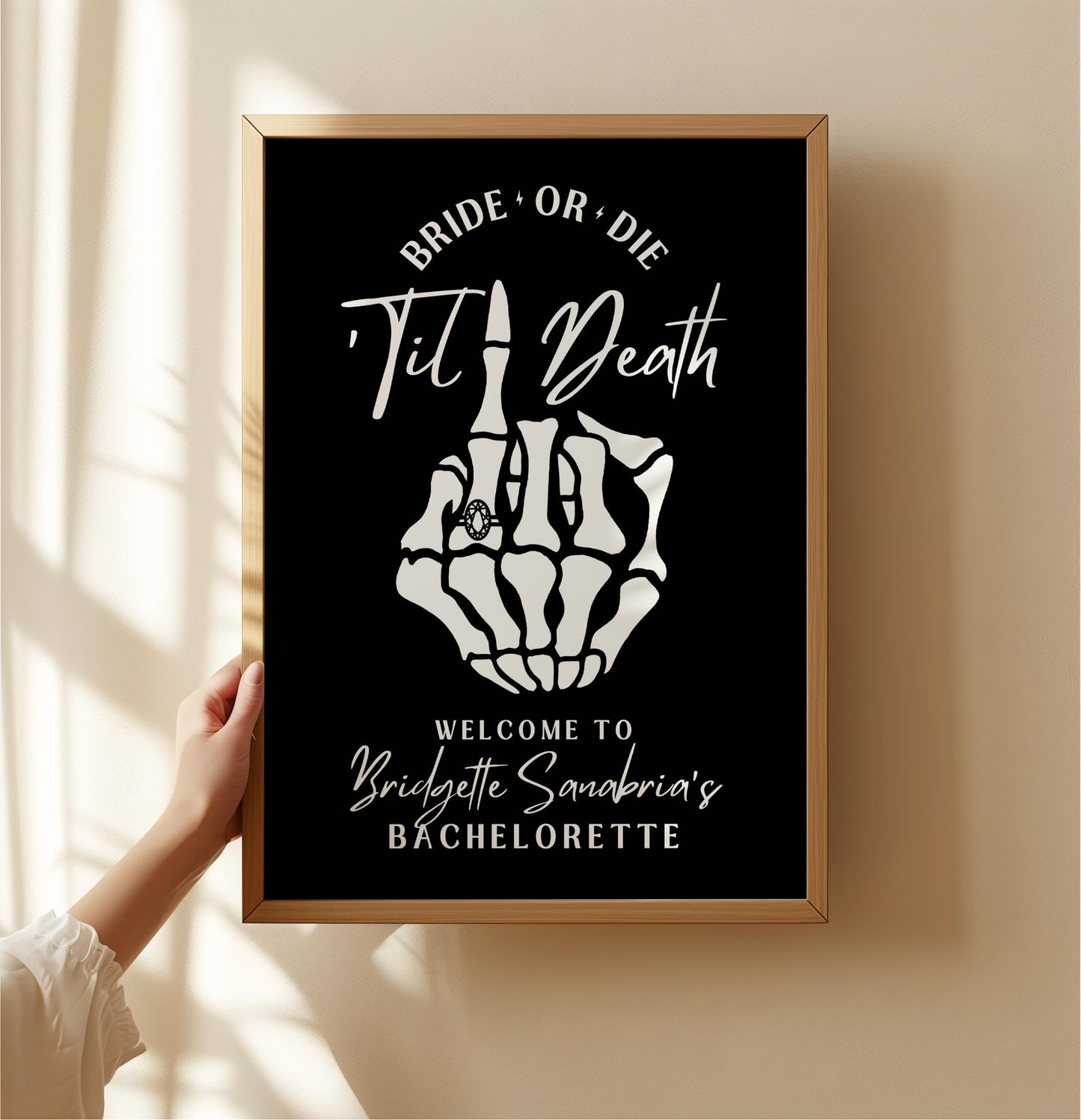 Bride or Die Bachelorette Party Downloadable Welcome Sign TEMPLATE Til Death Do us Party Bachelorette Alternative Bachelorette Theme Skulls