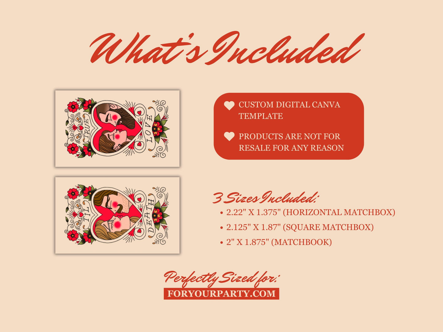 Matchbox Favor Wedding Matchbox Custom Matchbox Personalized Matchbox Matchboxes For Wedding Custom Couples Drawing Traditional Tattoo Style