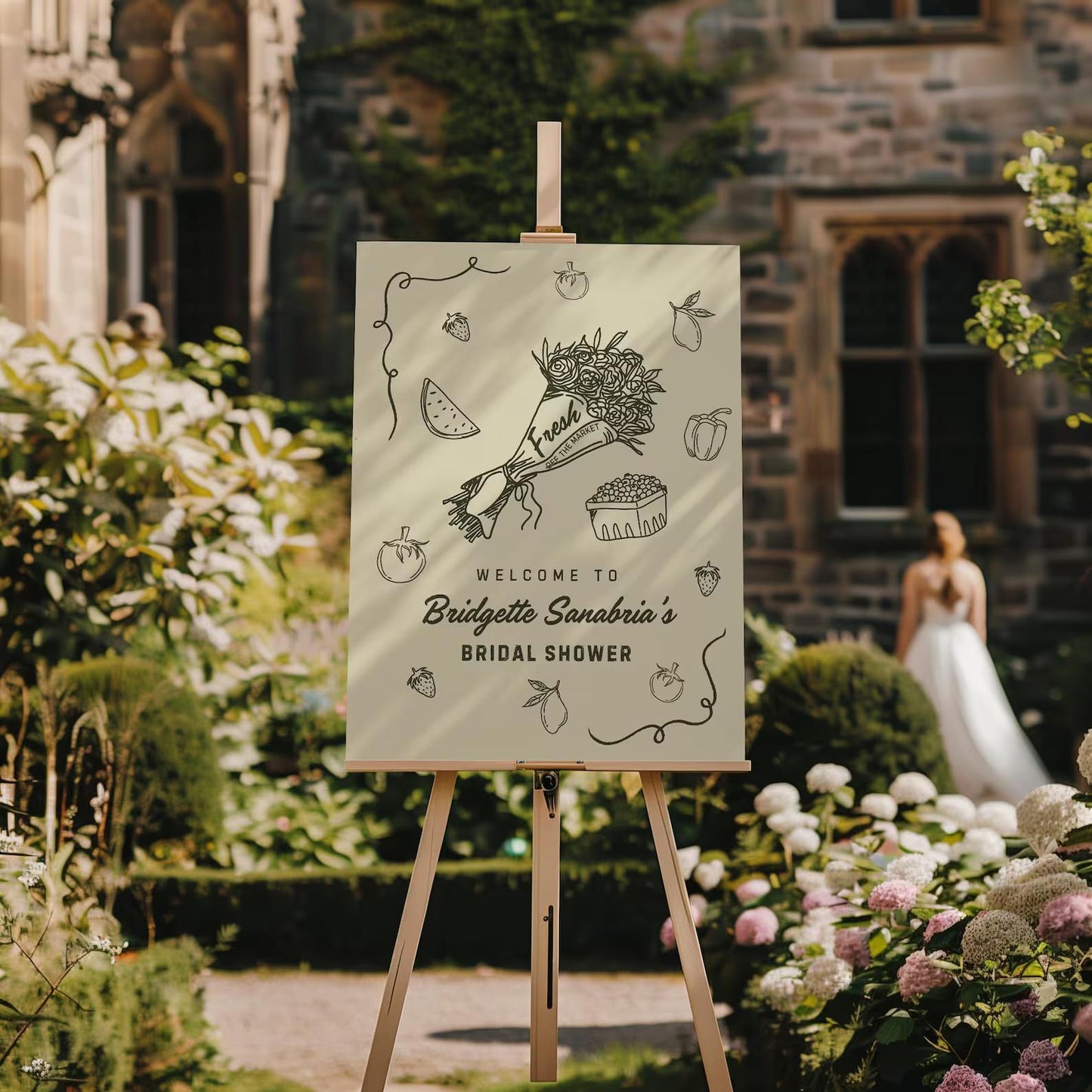 Fresh Off the Market Bridal Shower Template Bundle Farmers Market Editable Invitation Welcome Sign Custom Menu Bridal Shower Games