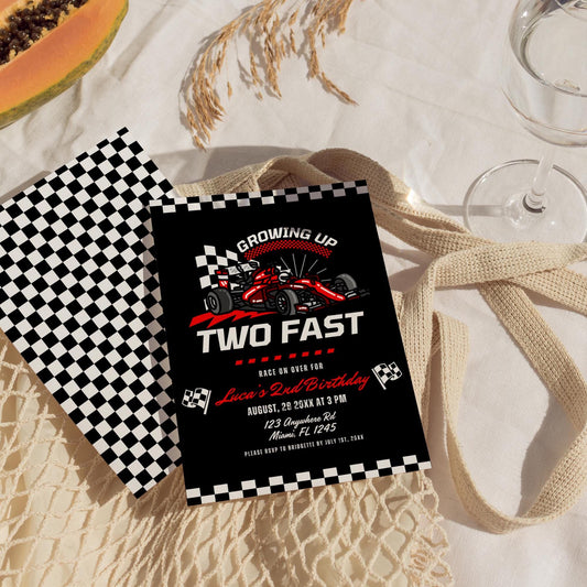 Two Fast Birthday Invite Formula 1 Birthday Party Invitation Kids Birthday Race Car Theme Need For Speed Birthday F1 Racing Birthday Theme