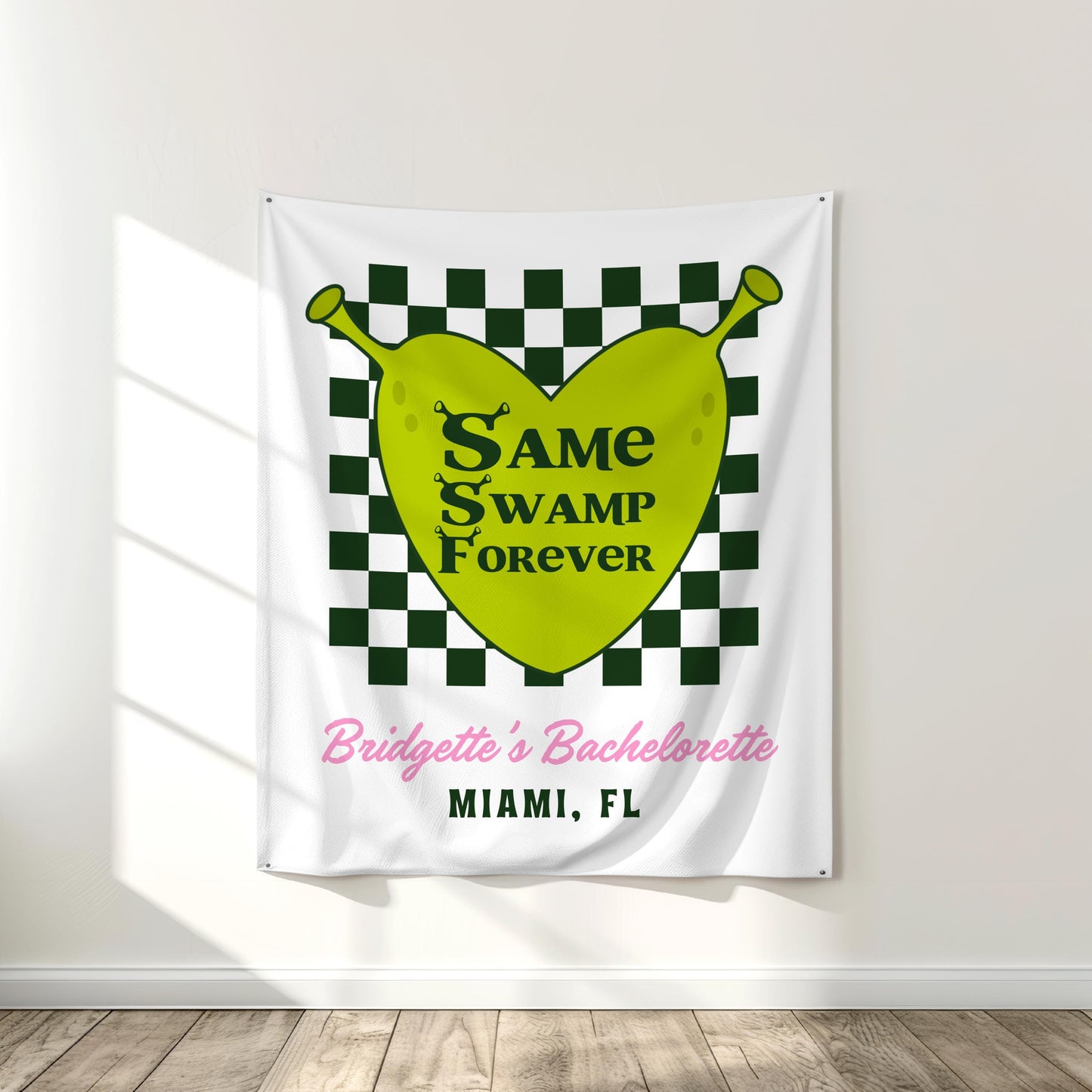 Custom Same Swamp Forever Bachelorette Banner Personalized Last Romp in the Swamp Bachelorette Party Tapestry Bachelorette Flag Bridal Party