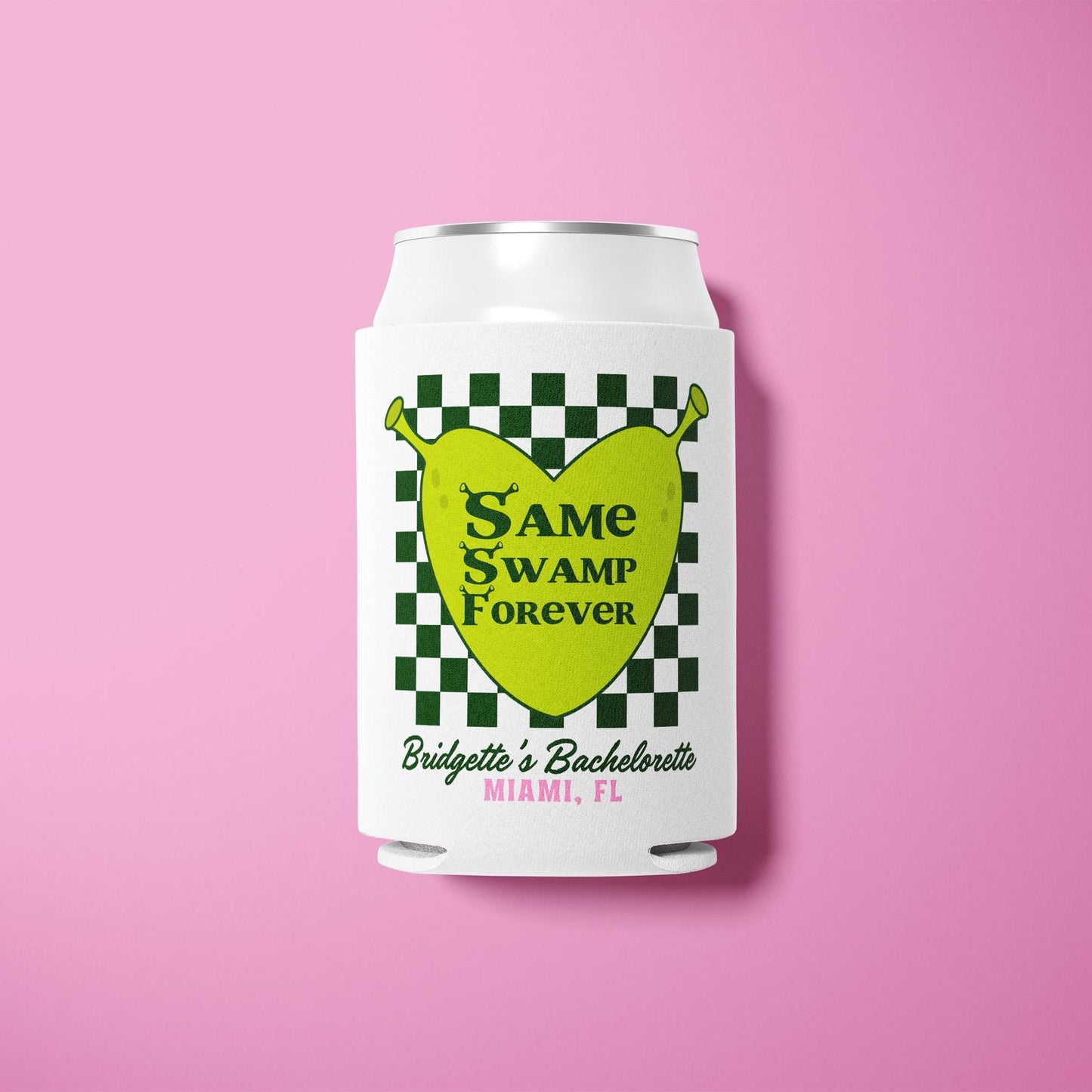 Same Swamp Forever Koozie Last Romp in the Swamp Can Cooler Funny Bachelorette Koozie Vegas Wedding Favors Huggers Custom Bachelorette Party