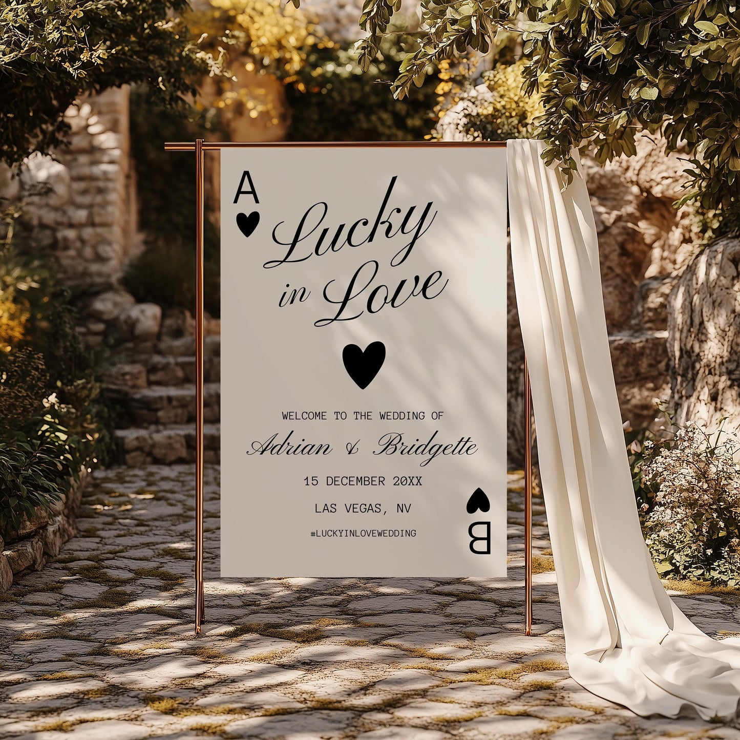 Lucky in Love Wedding Invitation Vegas Wedding Stationery Playing Cards Wedding Invitation Template Vintage Wedding Stationery Perfect Match