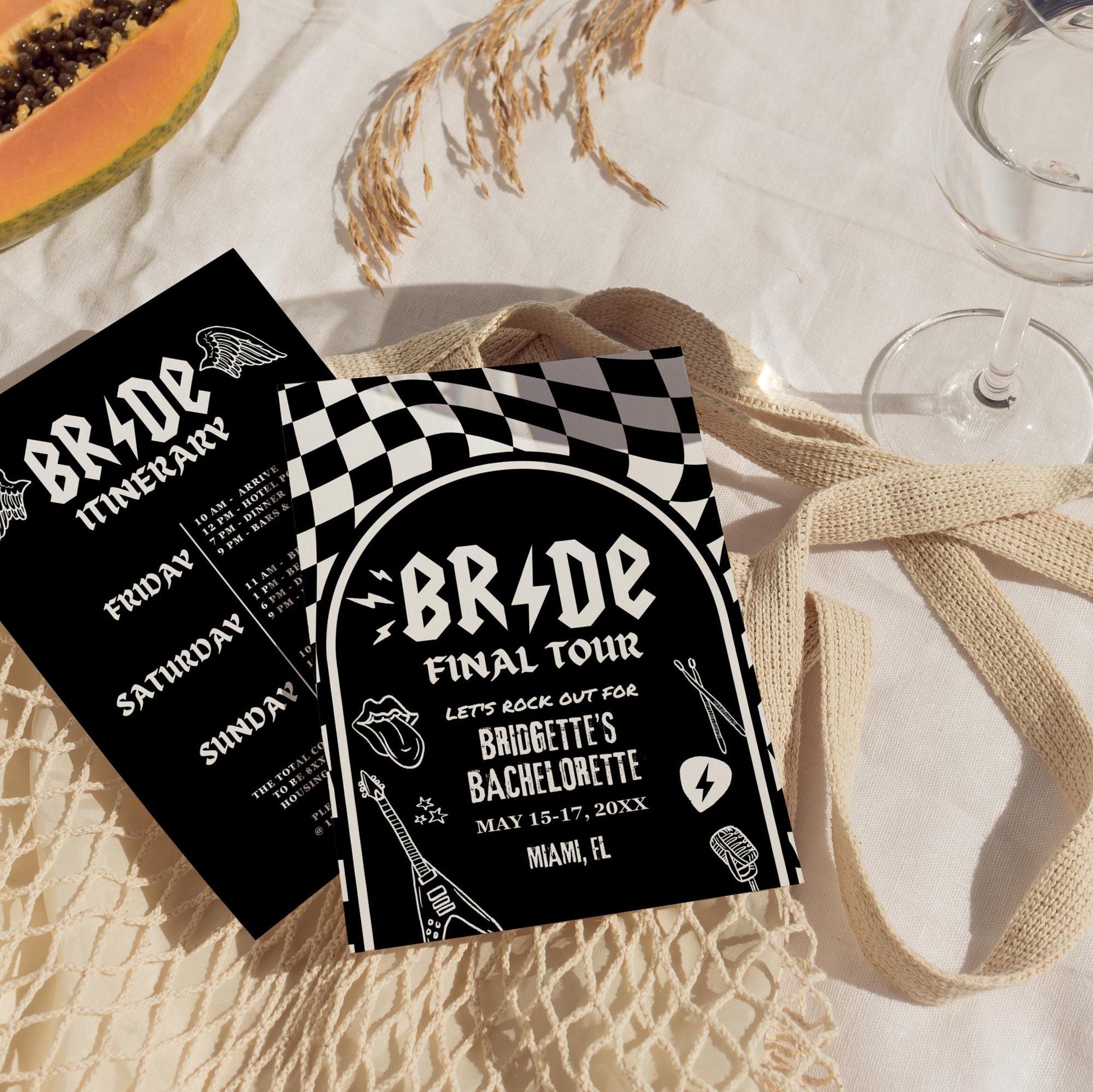 Rock Bachelorette Tour Invitation Template Rock Bachelorette Party Alternative Bach Tour Rock N Roll Bachelorette Farewell Tour Bachelorette