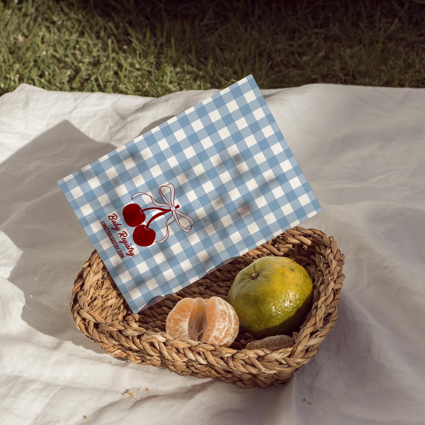 Blue Cherry on Top Baby Shower Invitation Template He's the Cherry on Top Blue Cherries Invite Blue Bow Baby Boy Fruit Summer Coquette Theme