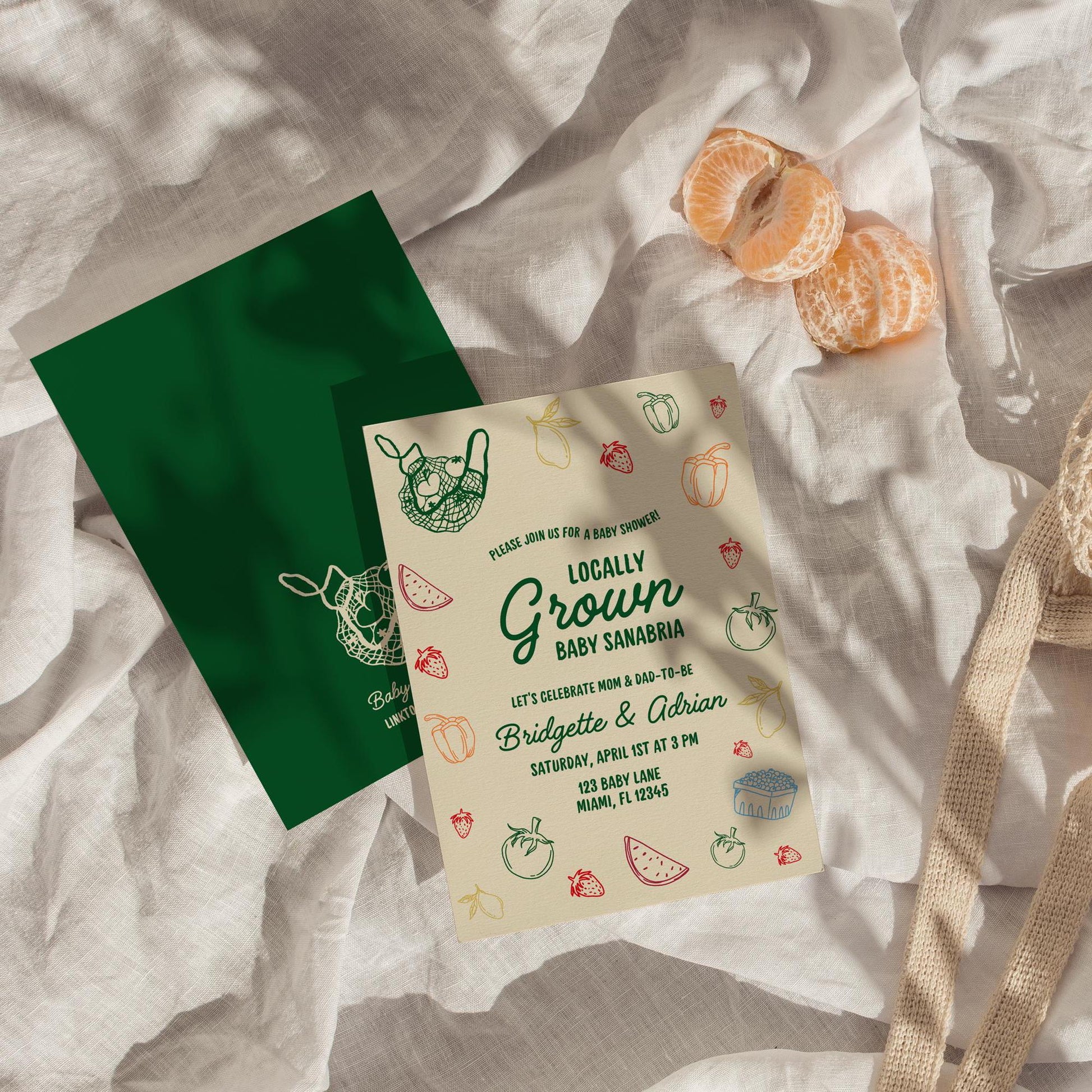 Locally Grown Baby Shower Invite Template Colorful Farmers Market Baby Shower Locally Produced Baby Sprinkle Hand Drawn Baby Shower Invite