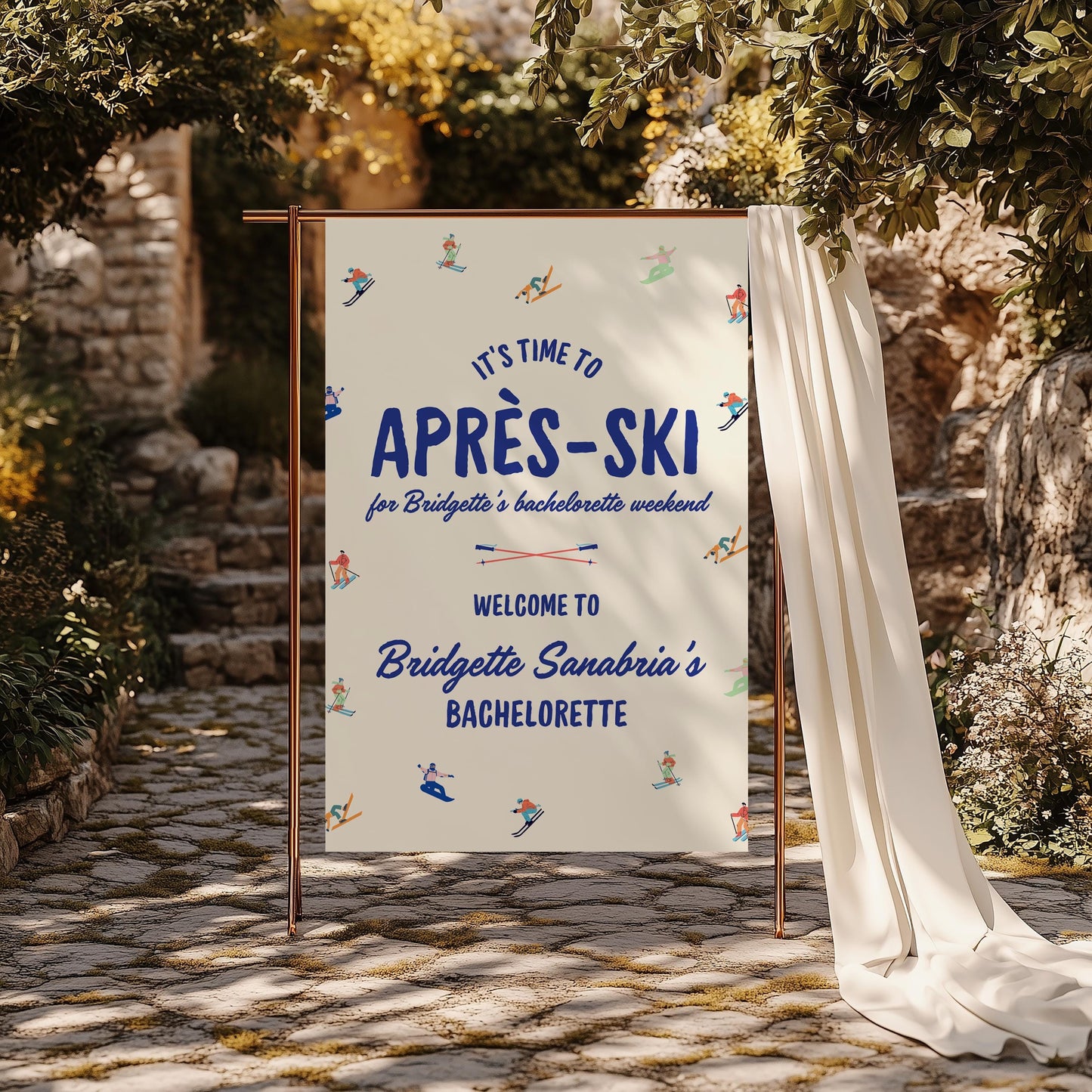 Après-Ski Bachelorette Party Welcome Sign Template Editable Winter Ski Trip Bachelorette Party Sign Snow Hen Party Girls Weekend Trip Banner