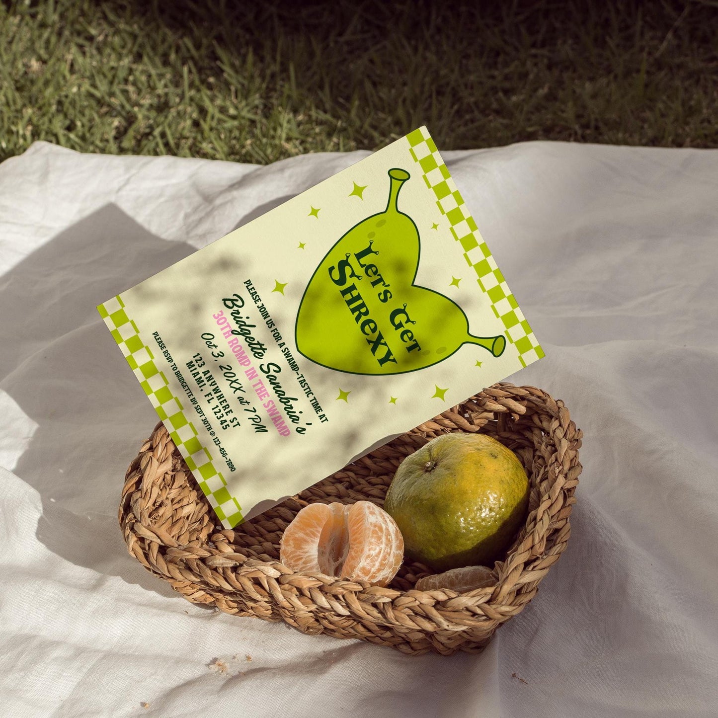 Let's Get Shrexy Birthday Invite Template 30th Romp in the Swamp Birthday Party Digital Invite Shrexy Birthday Funny Ogre Birthday Party