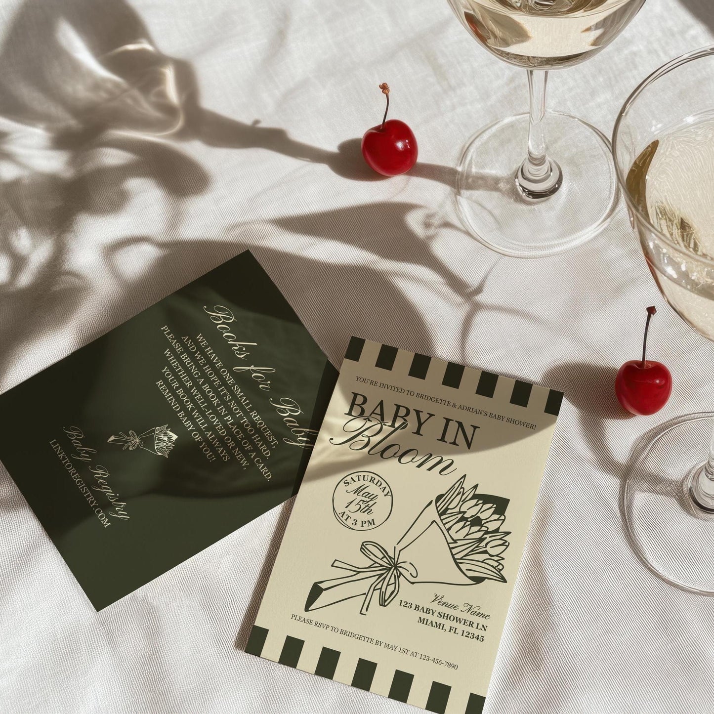 Baby in Bloom Baby Shower Invite Template Locally Grown Baby Shower Farmers Market Baby Sprinkle Whimsical Doodles Hand Drawn Baby Shower