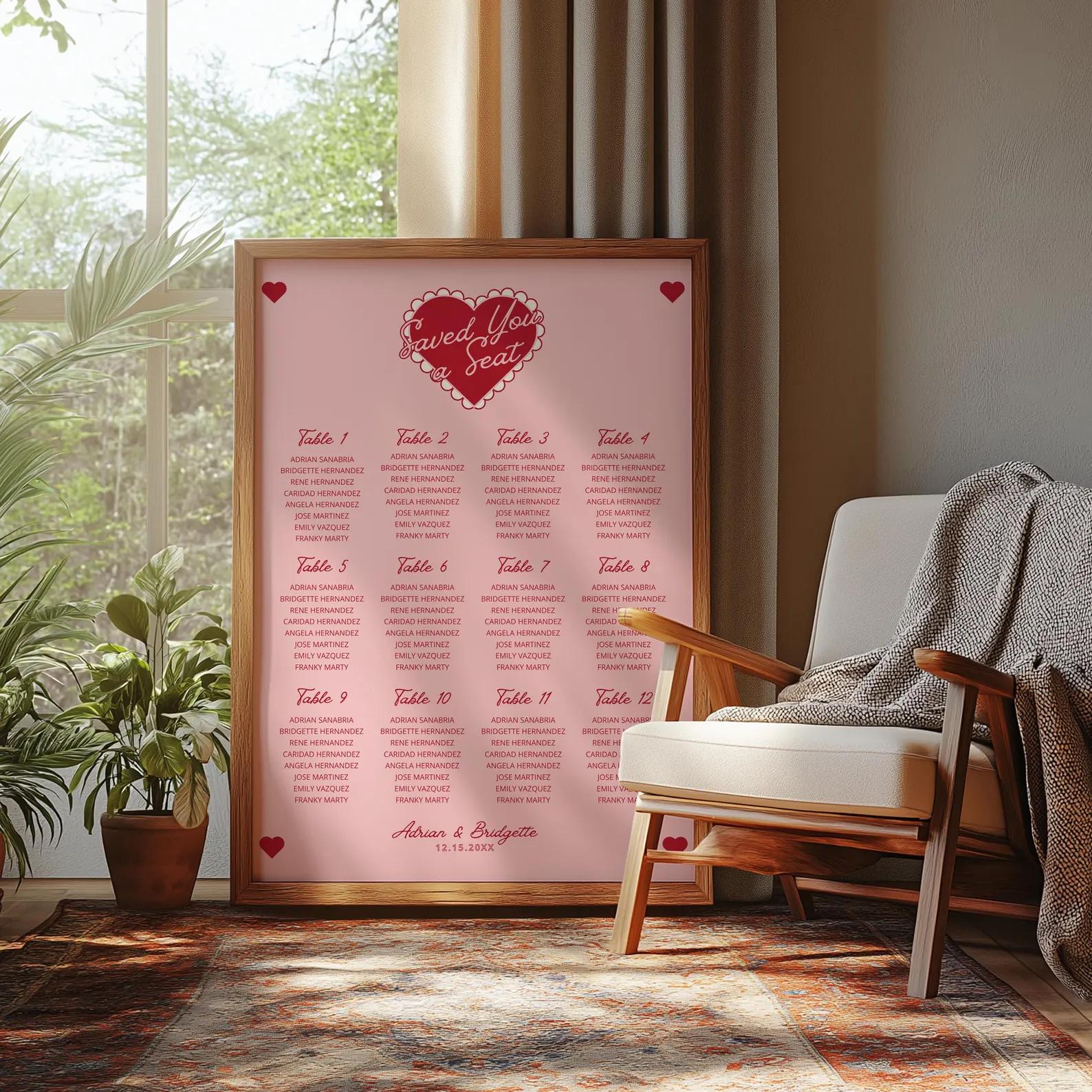 WEDDING TEMPLATES BUNDLE Whimsical Wedding Suite Hand Drawn Retro Heart Wedding Stationery Vintage Wedding Invitation Colorful Wedding Suite